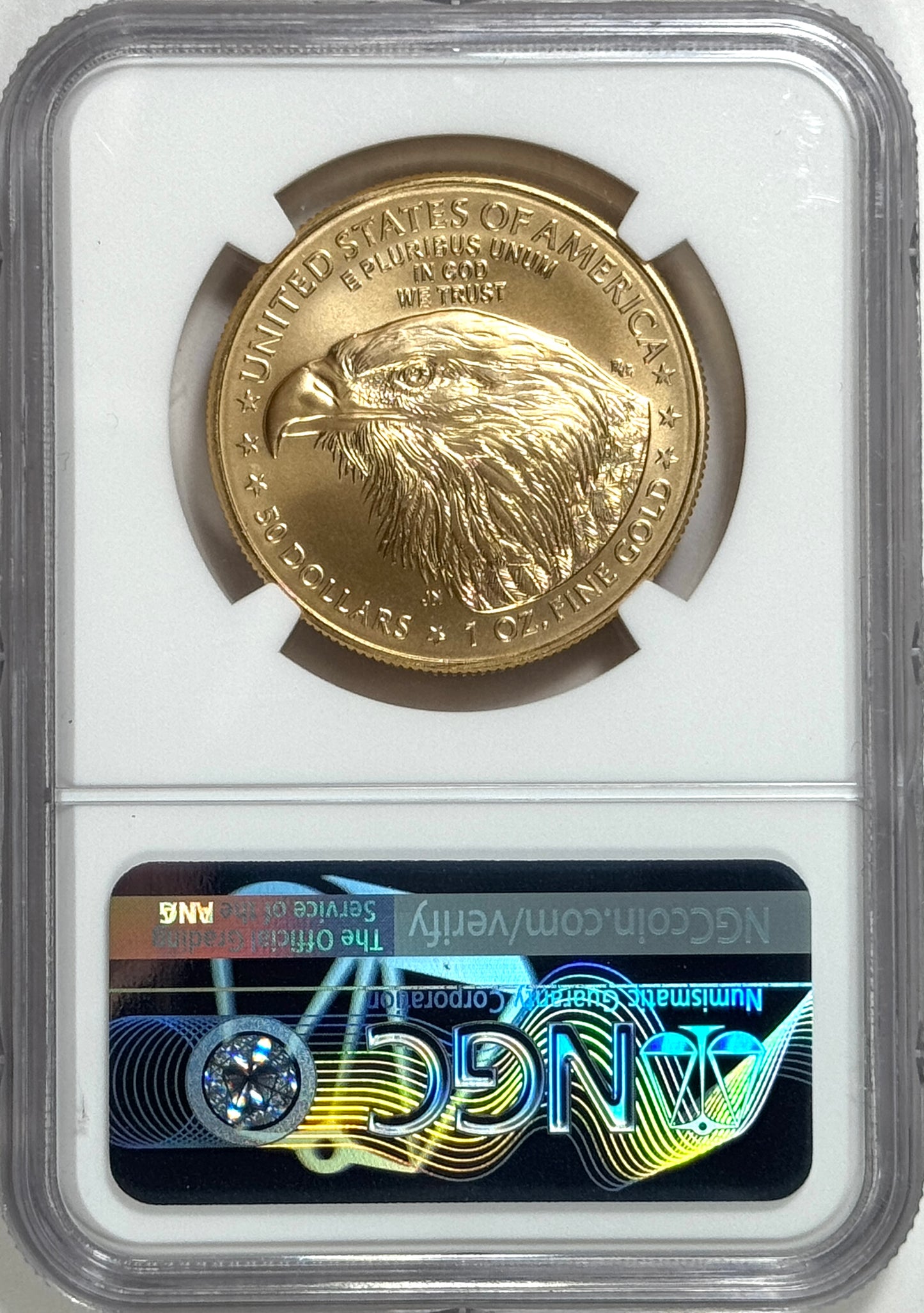 2022 $50 American Gold Eagle 1 oz Gold Coin MS70 FDOI NGC -Mike Castle