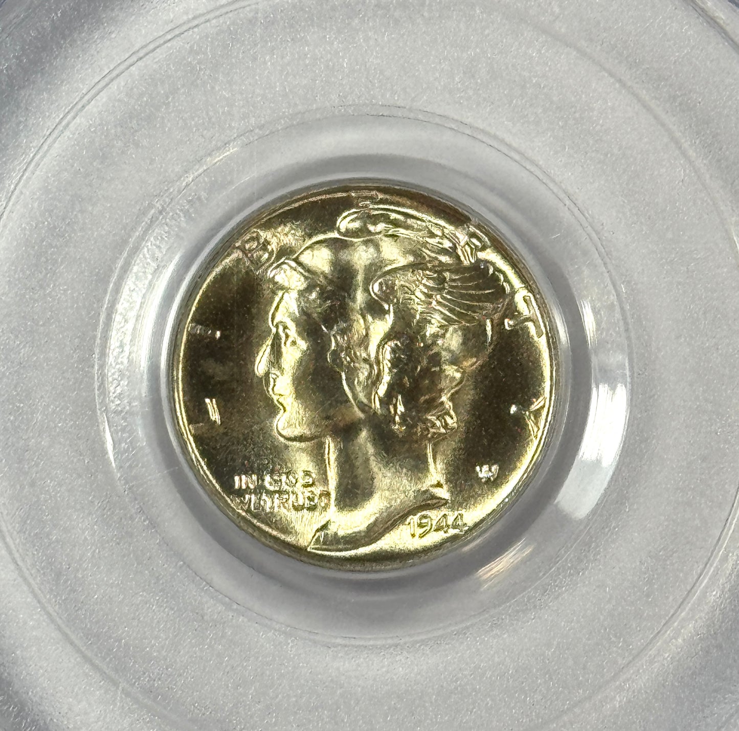 1944-S Silver Mercury Dime PCGS MS66FB Blast White Cartwheel Luster! Nice Coin!