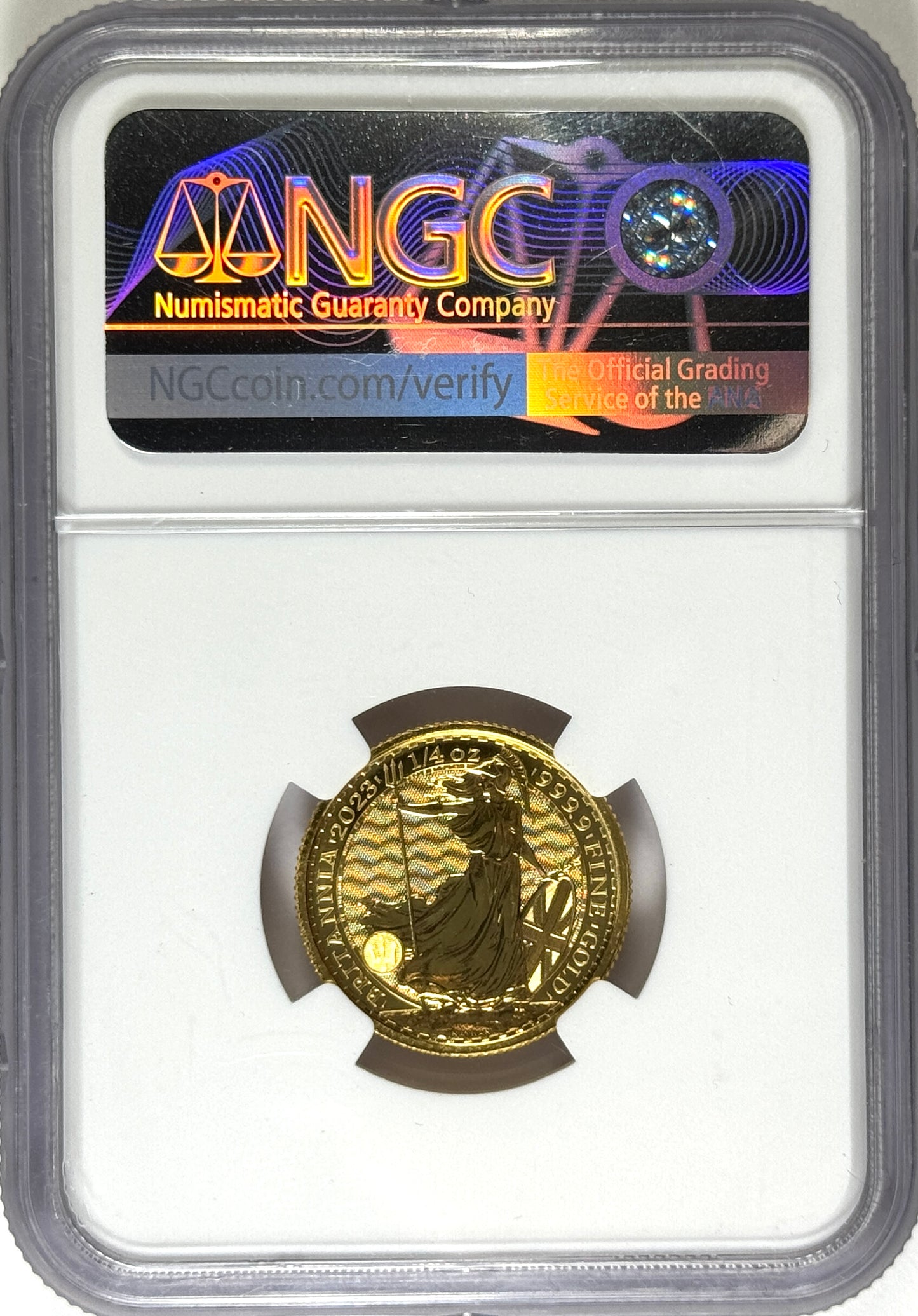 2023 Great Britain First Charles 1/4 oz Gold Britannia - MS70 NGC - Scarce!