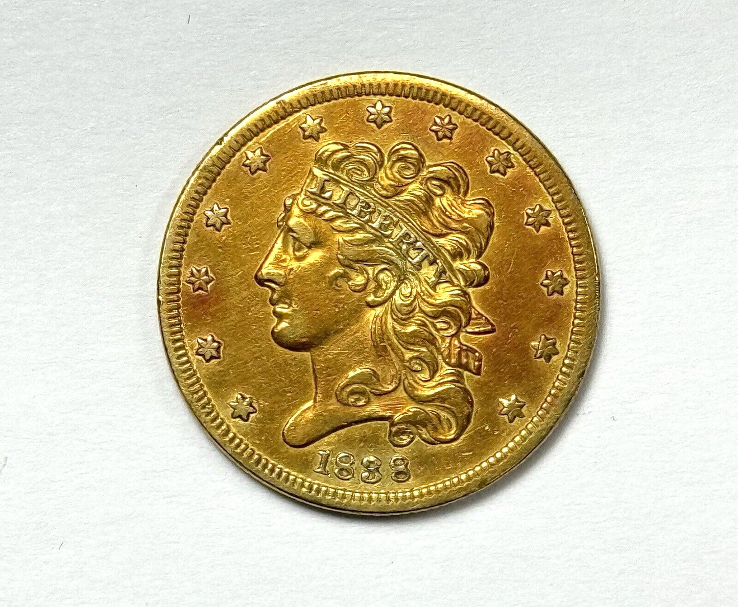 1838 $5 Classic Gold head Half Eagle - Rare! High Grade Dts! Beautiful Coin!