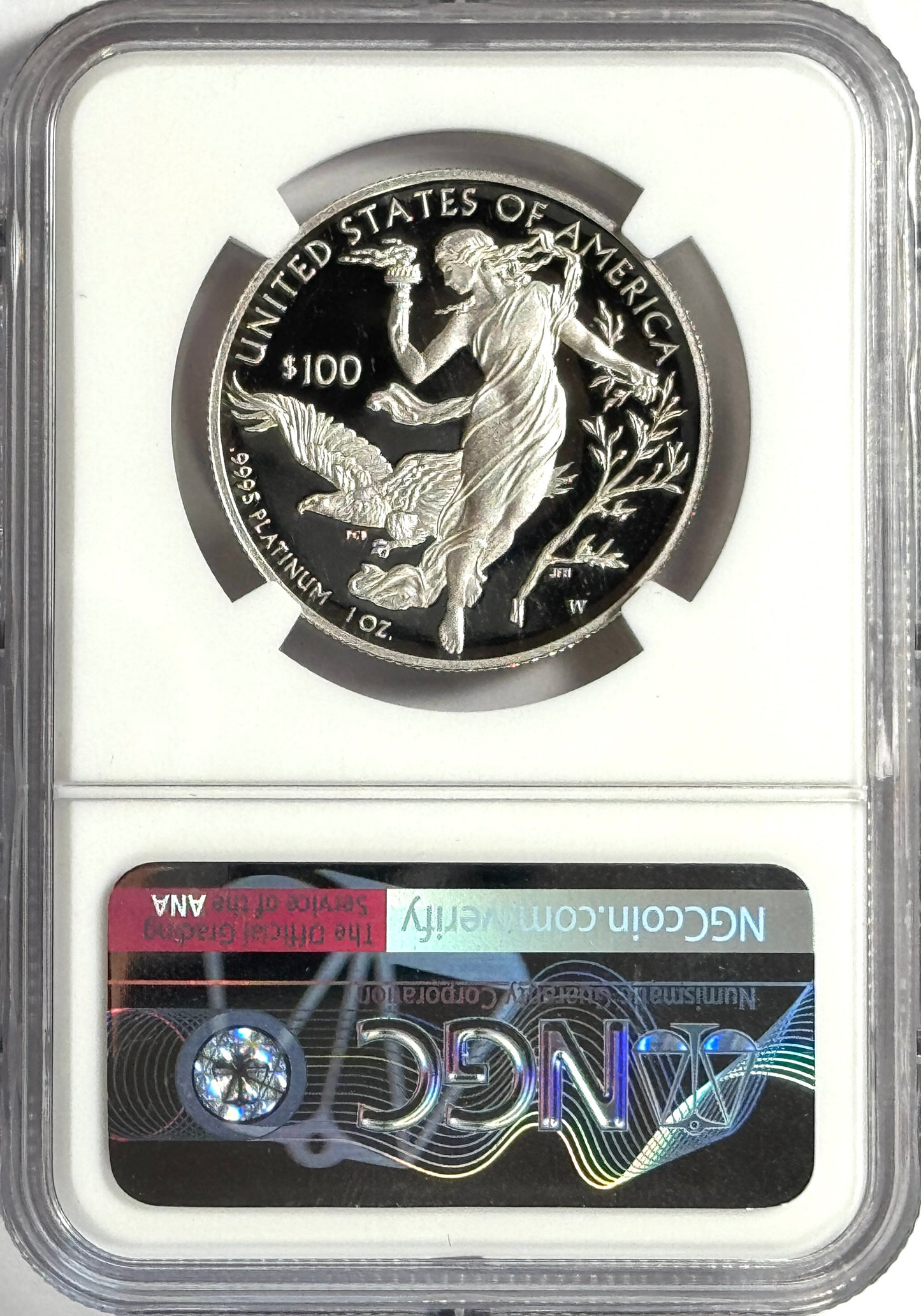 2016-W $100 Proof American Platinum Eagle 1 Oz PF70 UC NGC R. Jeppson Signature