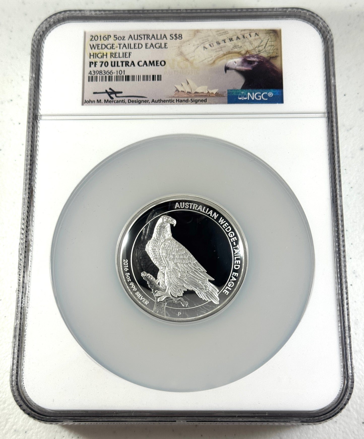 2016-P Australia Proof Wedge Tailed Eagle 5 oz Silver NGC PF70UC HR in OGP - Mercanti