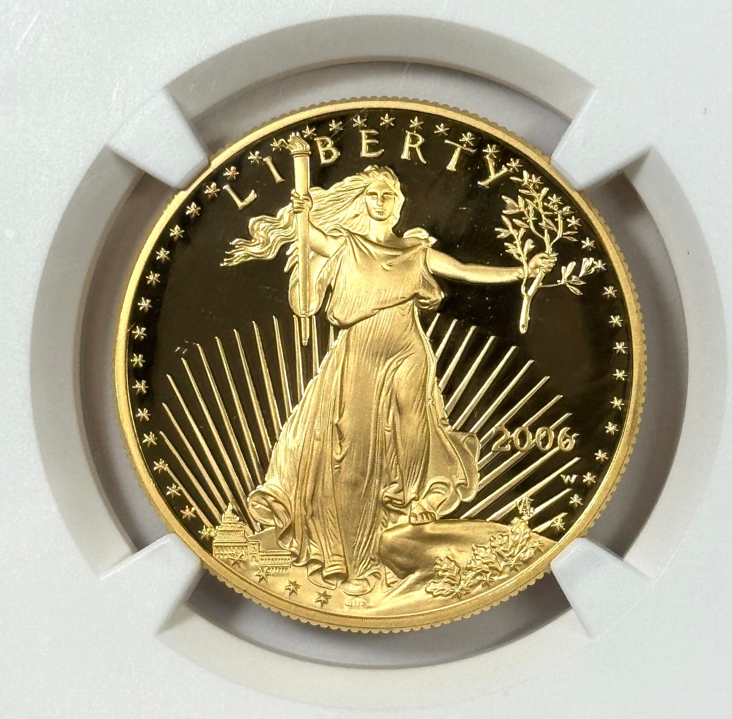 2006-W $50 T-1 Proof American Gold Eagle 1 oz Gold Coin PF70UC NGC - Mike Castle