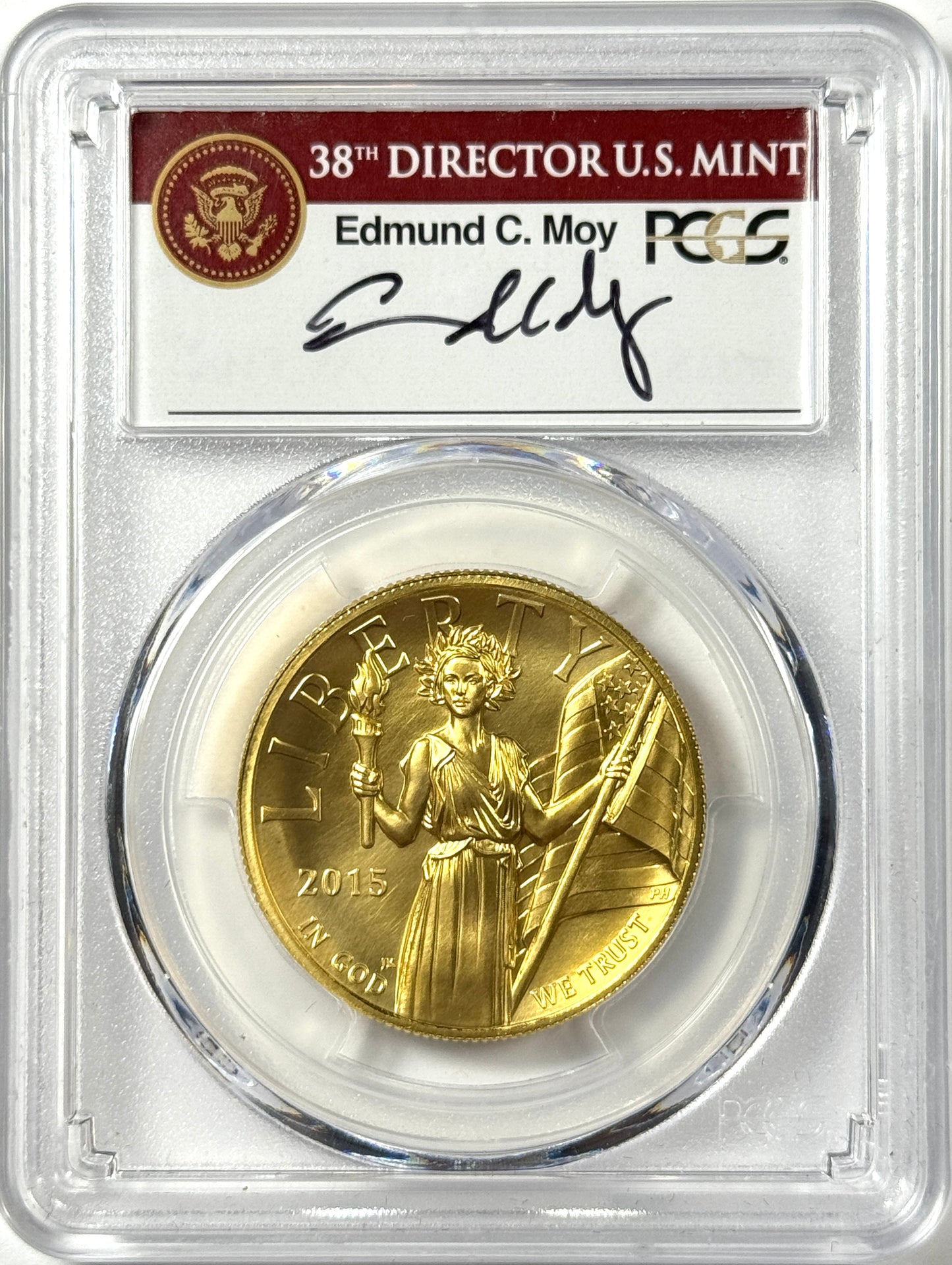 2015-W Gold American Liberty High Relief 1 oz Gold Coin PCGS MS70 First Strike! - Moy
