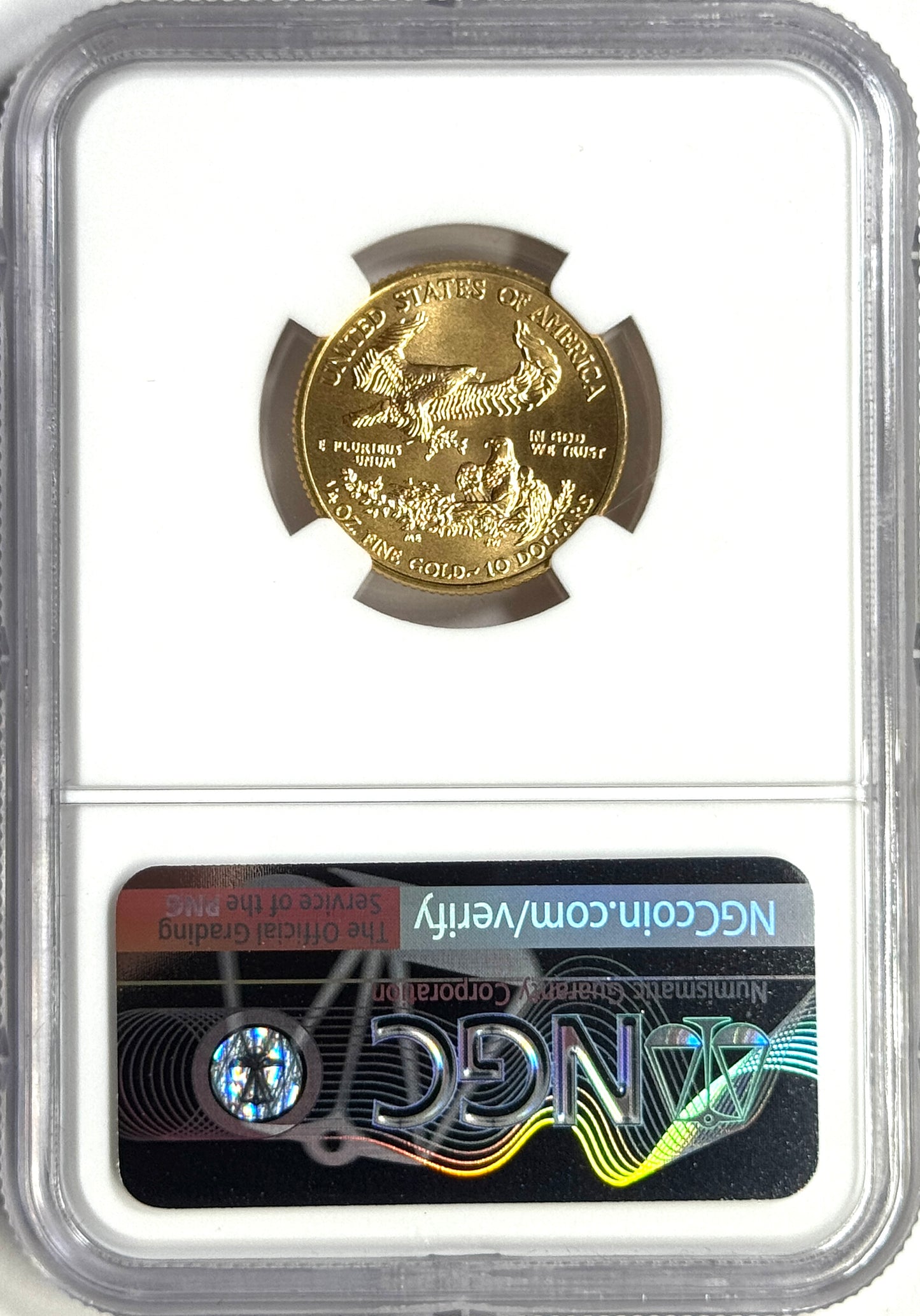 2018 $10 Gold Eagle 1/4 oz Gold Coin NGC MS70 First Day of Issue - Castle Label