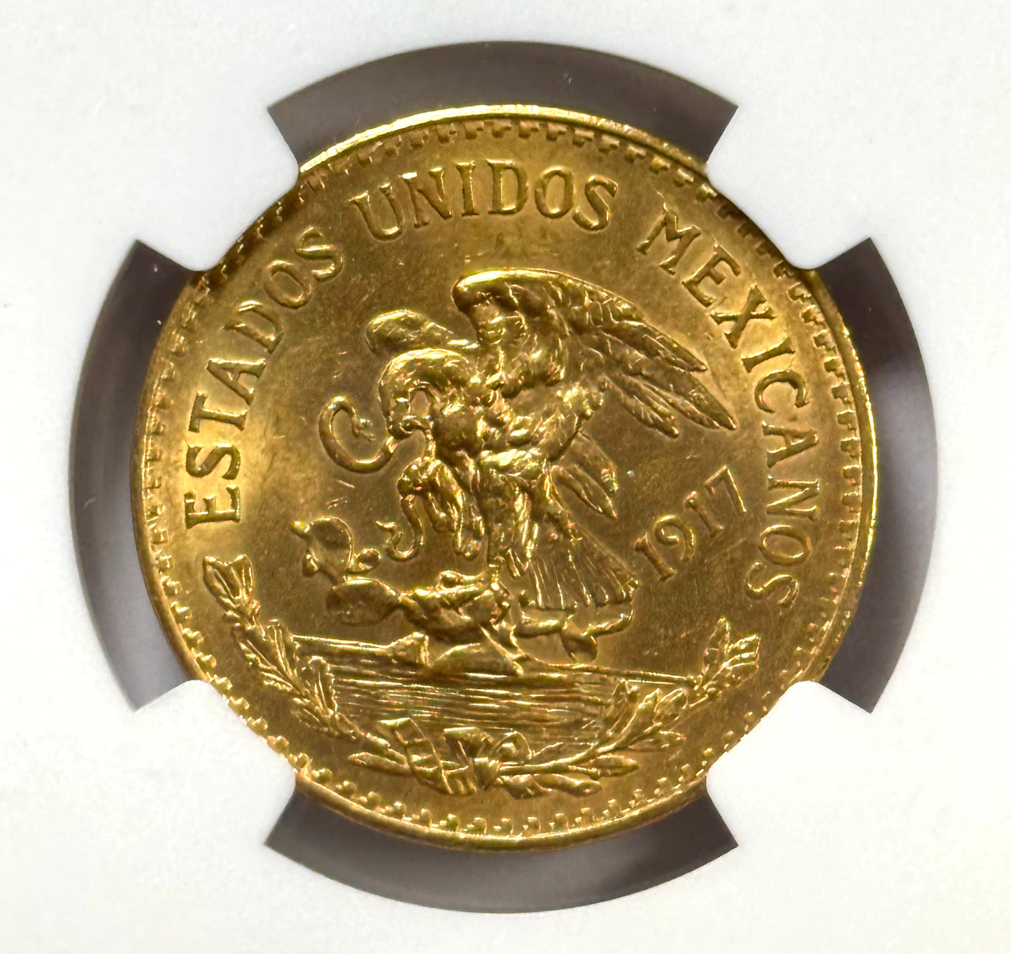 1917 Mexico 20 Pesos BU Gold Coin MS62 NGC - First Year! KEY DATE!