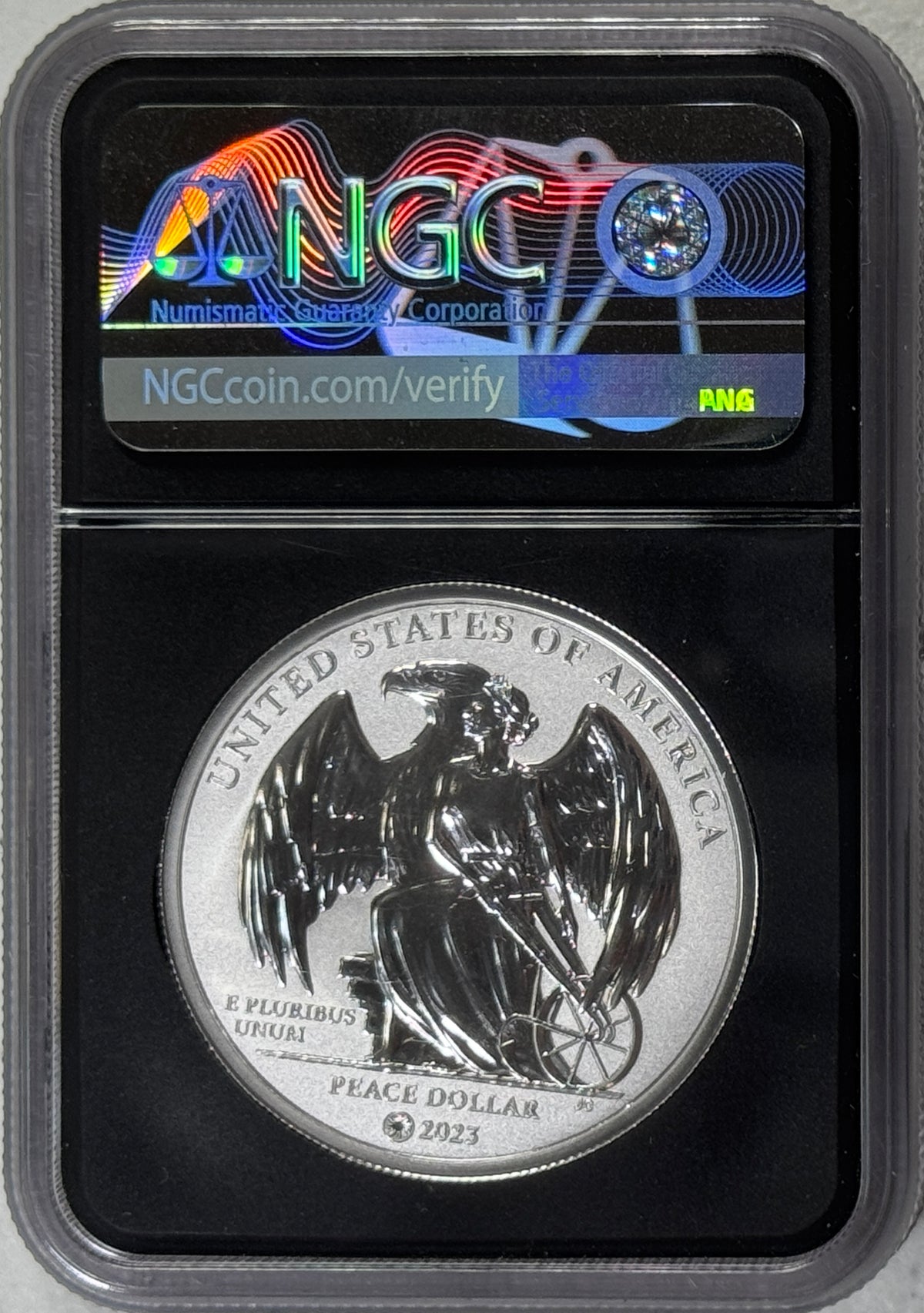2023 2 Oz Silver 1921 Weinman Peace Dollar Reverse PF70 NGC - Clark Signature