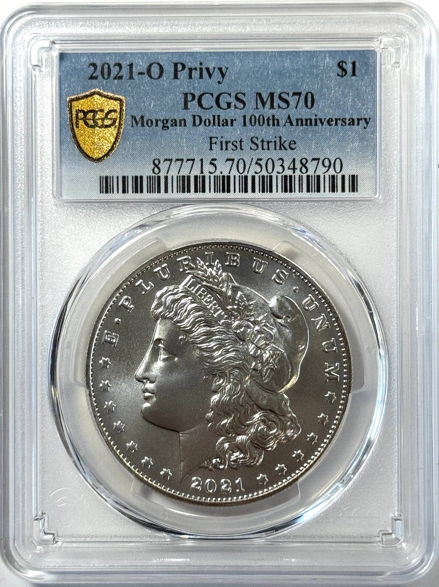 2021 Morgan and Peace Silver Dollar PCGS MS70 6-Coin Set - First Strike Set