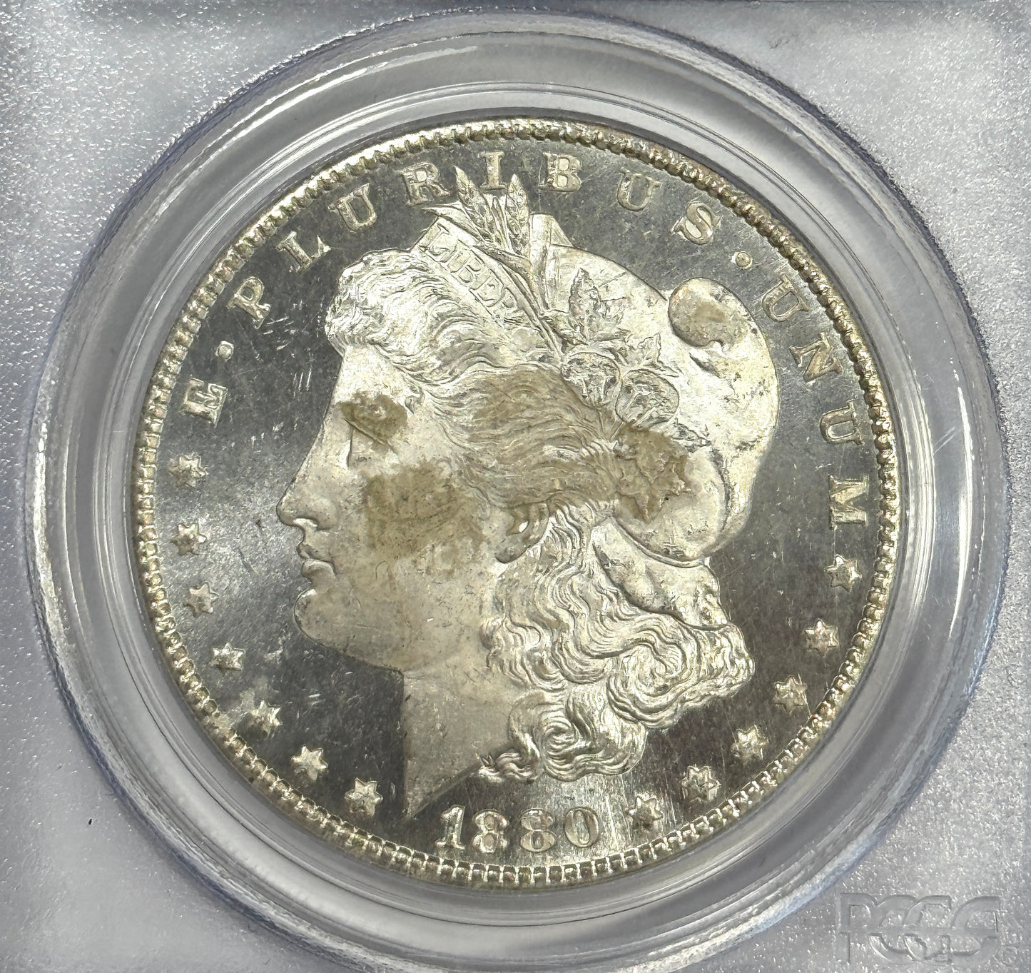 1880-CC Proof-Like Morgan Silver Dollar PCGS MS64PL 8/Low 7 - Key Date
