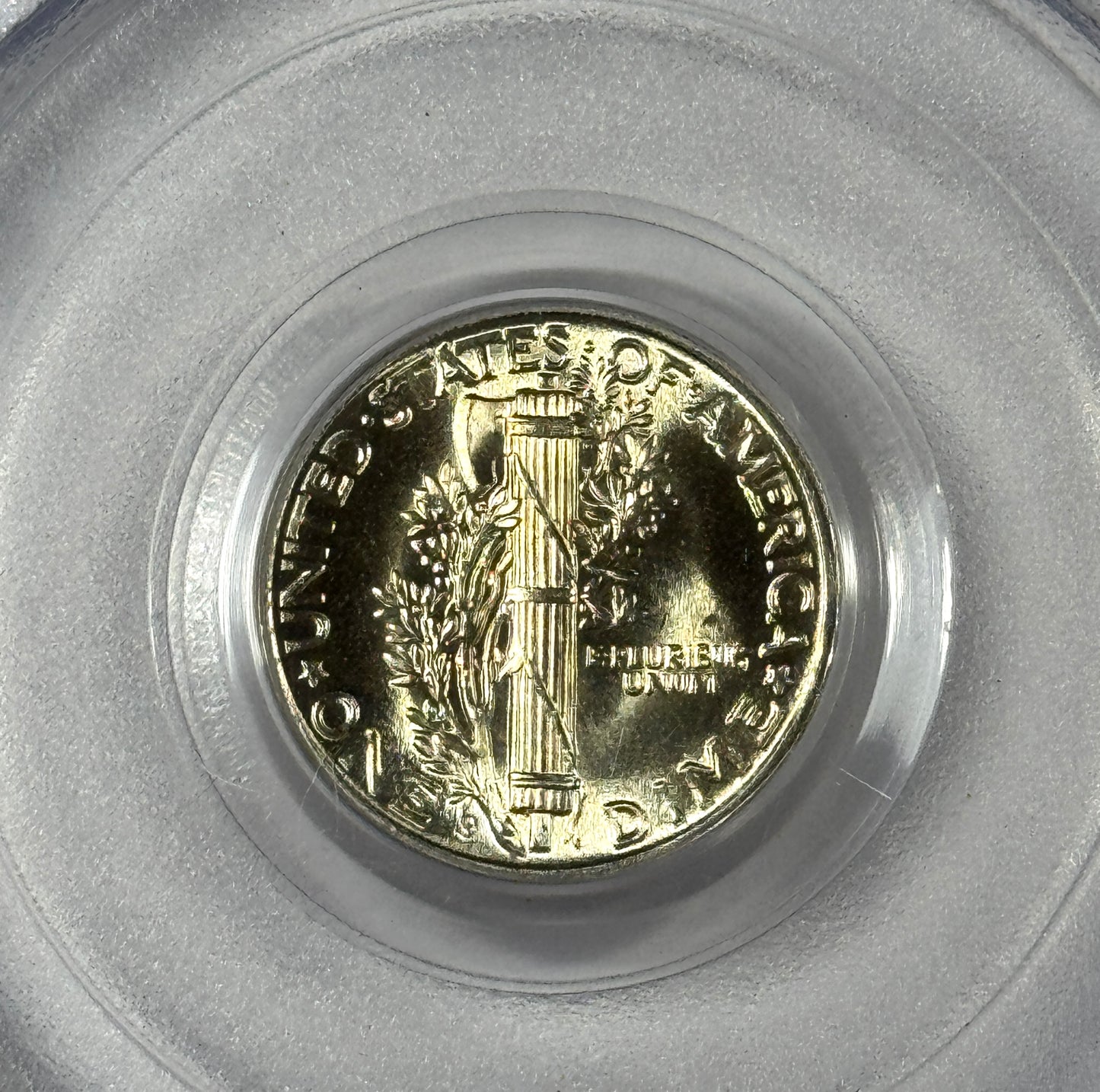 1944-S Silver Mercury Dime PCGS MS66FB Blast White Cartwheel Luster! Nice Coin!