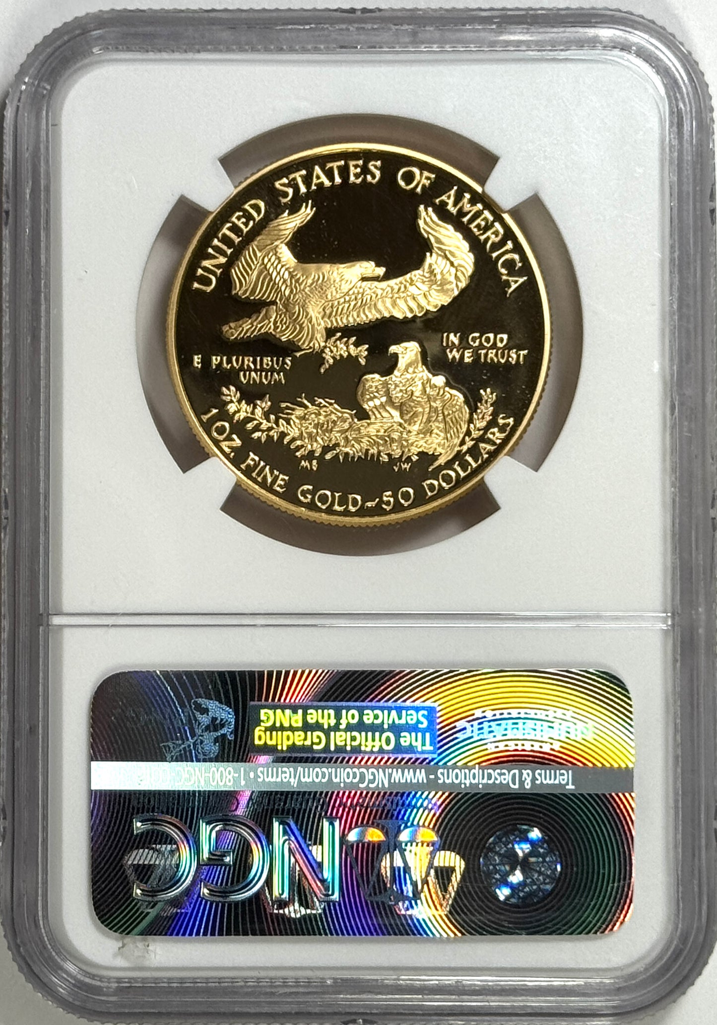 2006-W $50 T-1 Proof American Gold Eagle 1 oz Gold Coin PF70UC NGC - Mike Castle