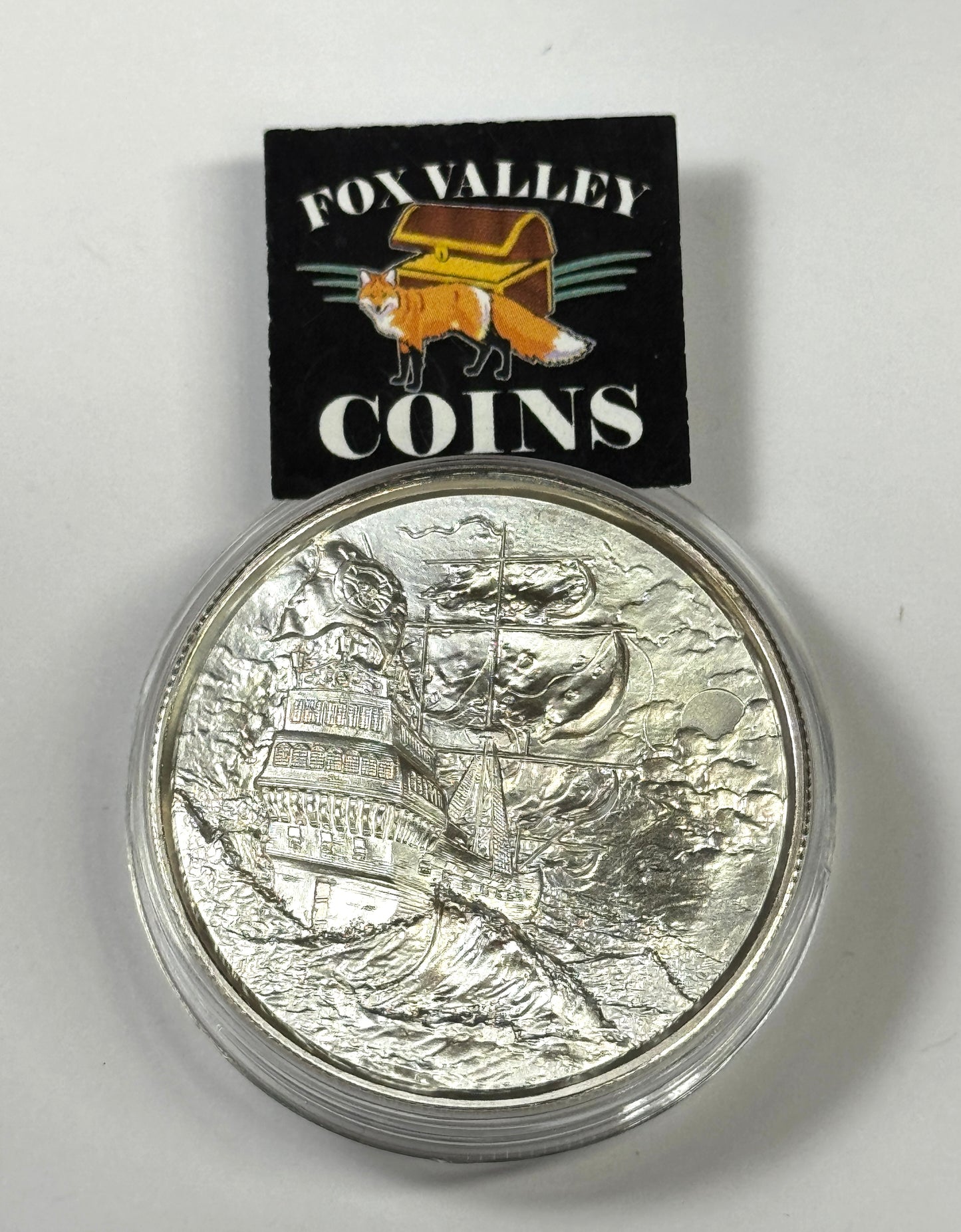The Storm Privateer Series 2 oz Silver Ultra-High Relief Round in Cap