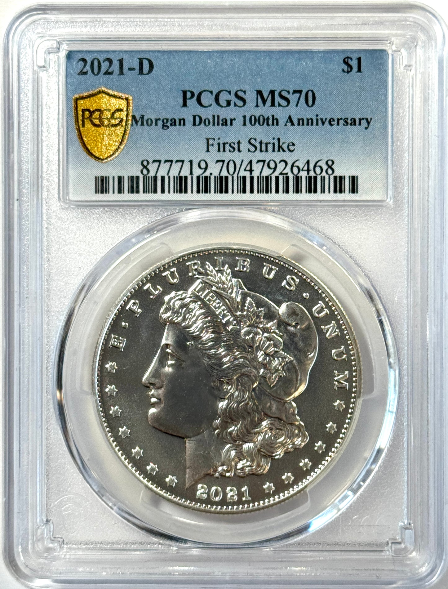 2021 Morgan and Peace Silver Dollar PCGS MS70 6-Coin Set - First Strike Set