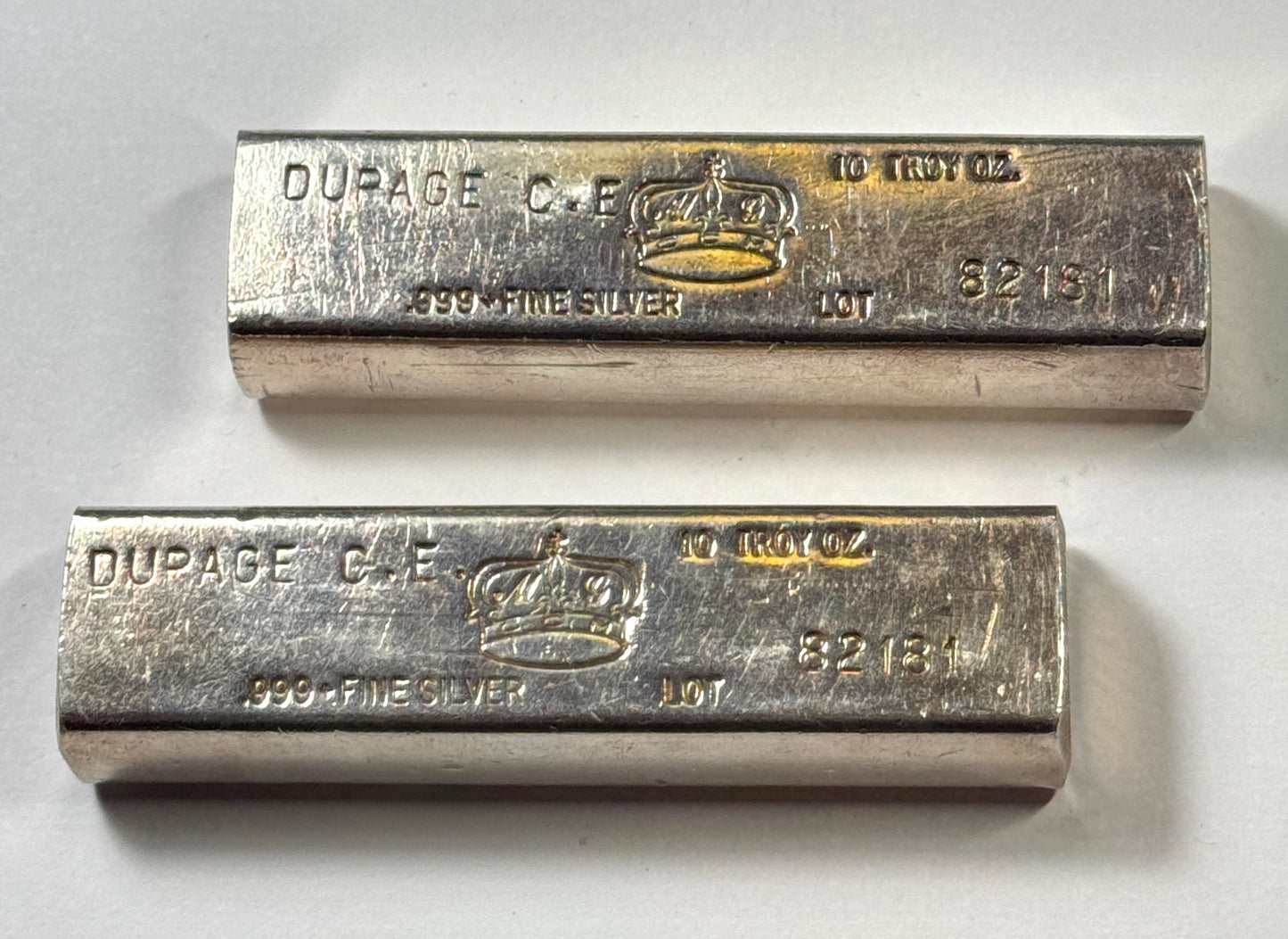 Vintage California Crown Mint MG CCM 10 Oz .999 Silver Bar - Kit-Kat Silver Bar