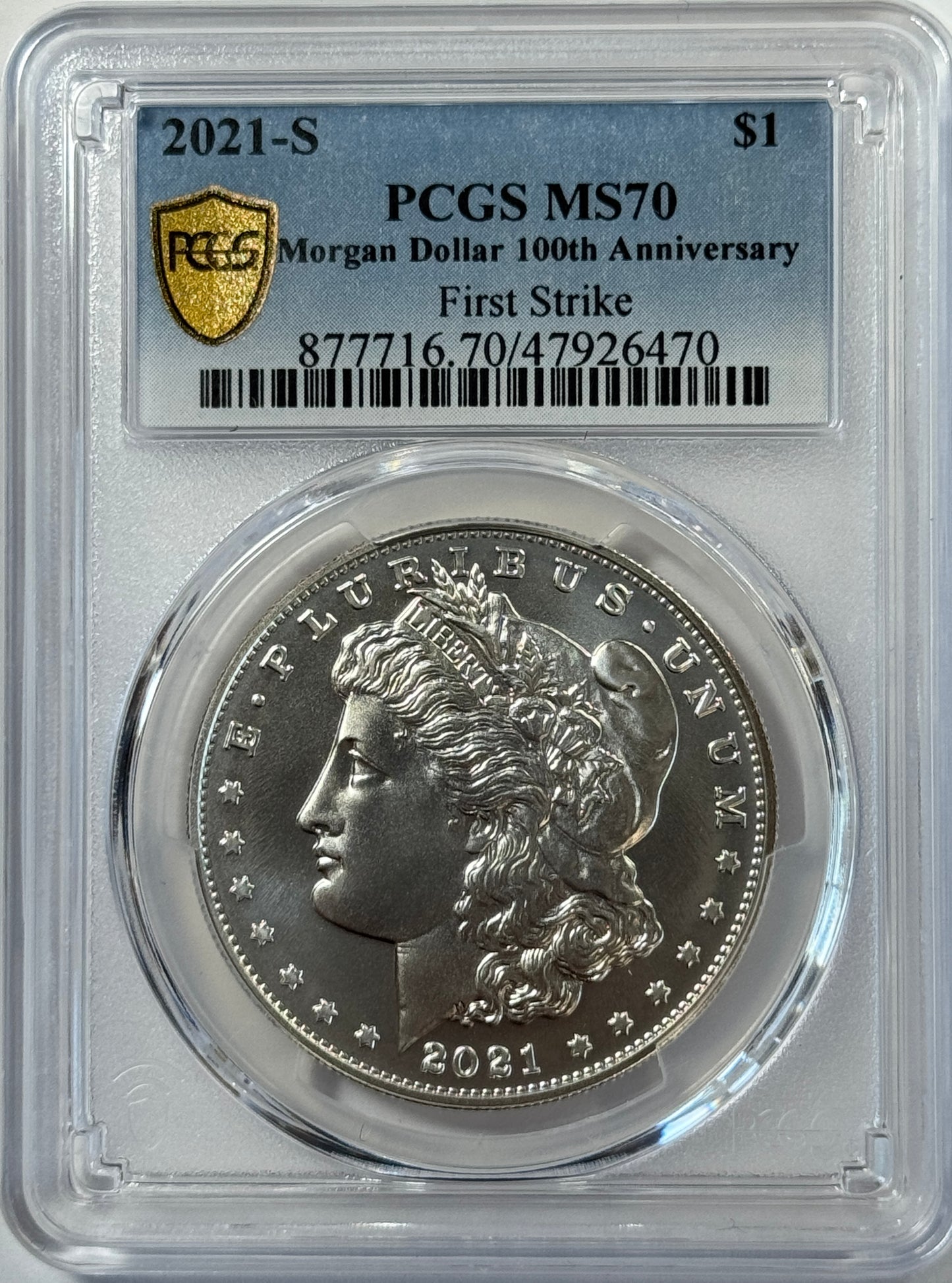 2021 Morgan and Peace Silver Dollar PCGS MS70 6-Coin Set - First Strike Set
