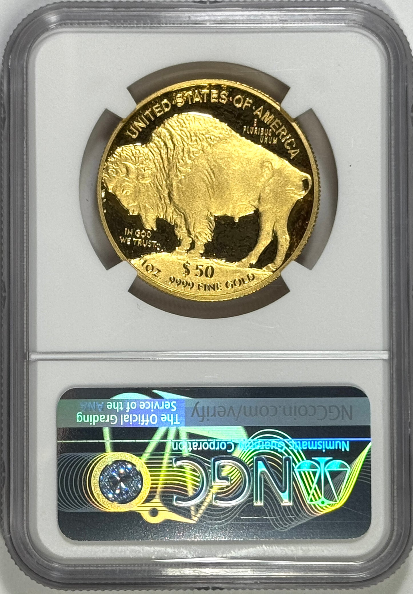 2019-W $50 Proof American Gold Buffalo 1 oz Gold Coin PF70UC ER NGC - Castle