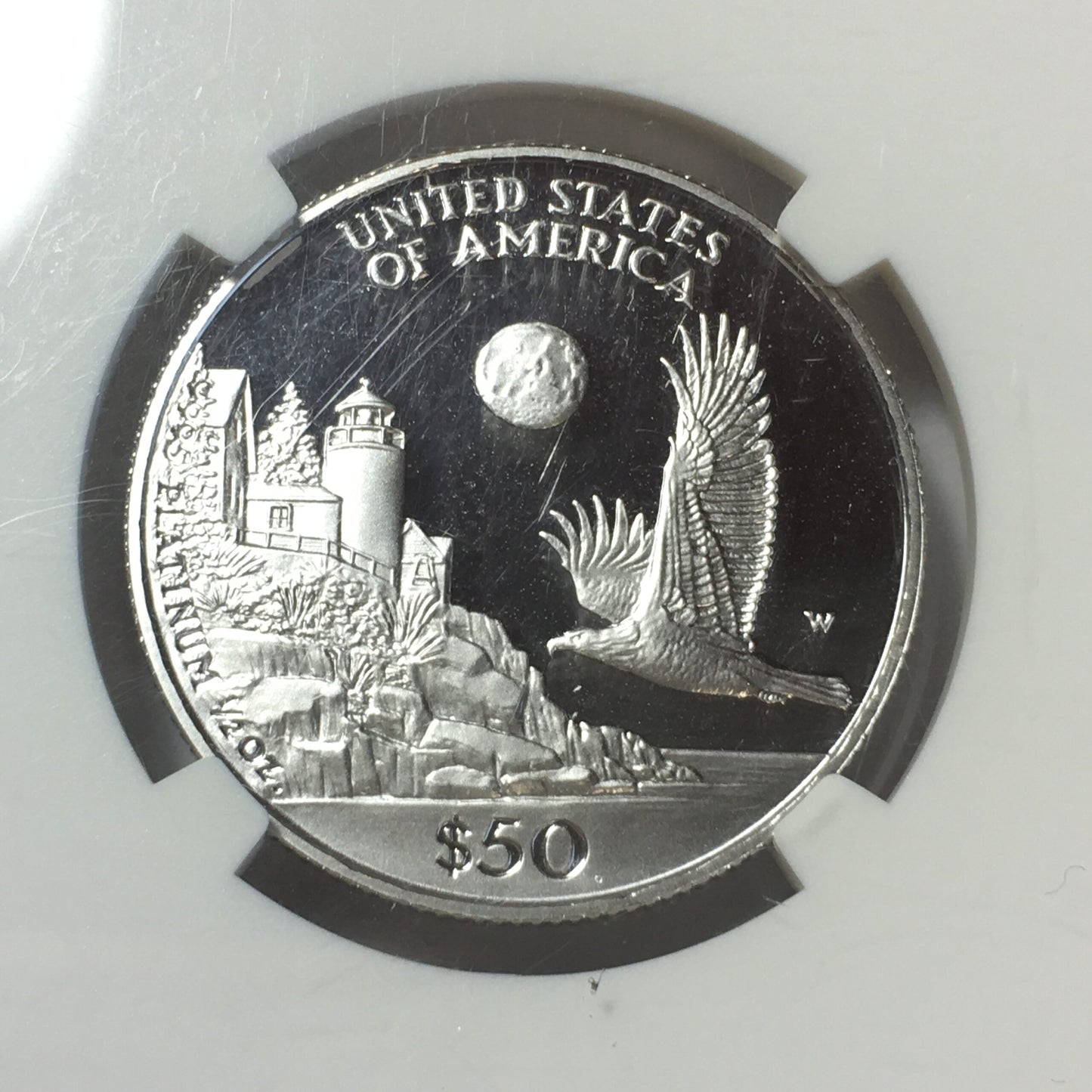 1998-W $50 Proof American Platinum Eagle 1/2 Oz PF70 Ultra-Cameo NGC - 004