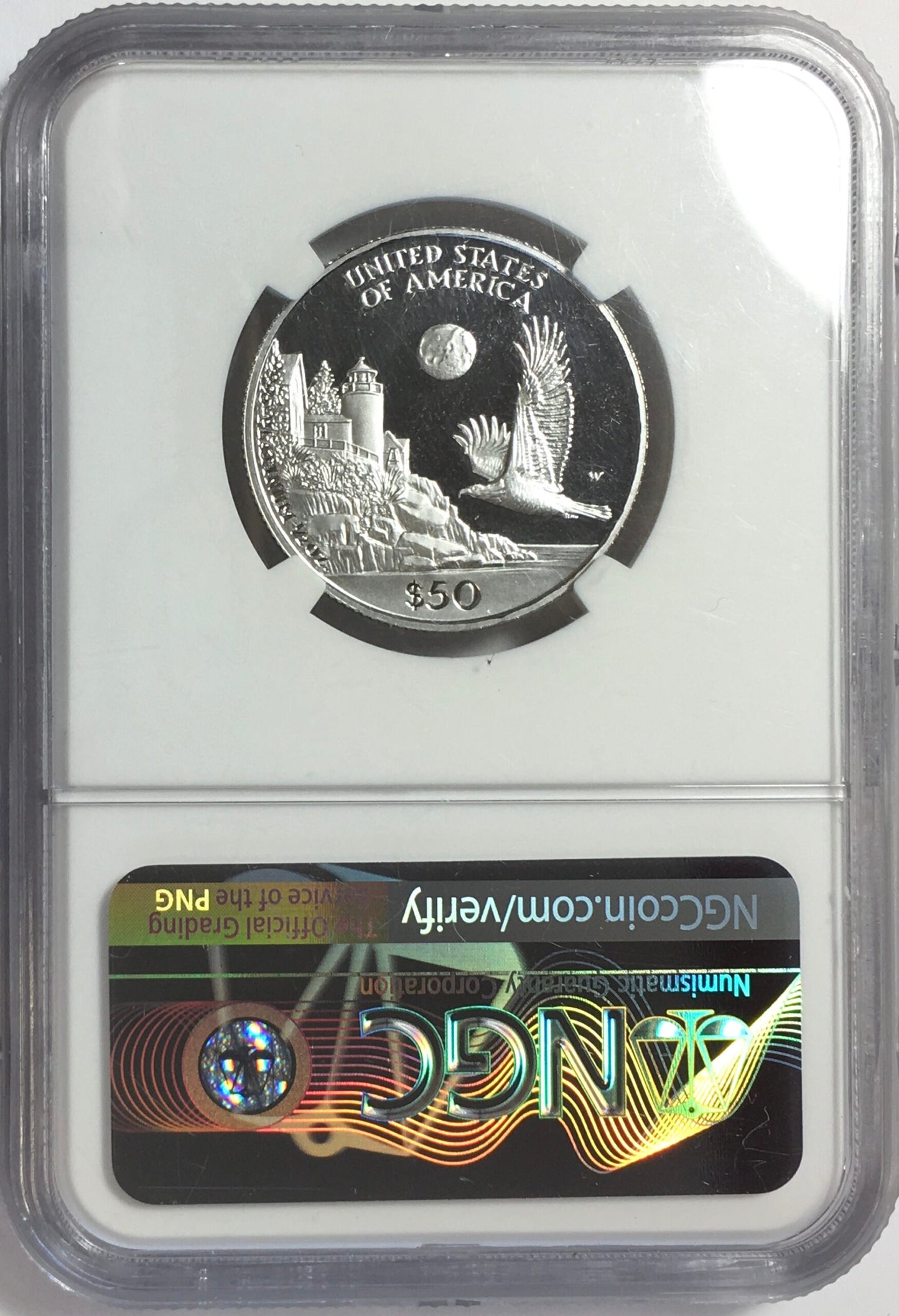 1998-W $50 Proof American Platinum Eagle 1/2 Oz PF70 Ultra-Cameo NGC - 004