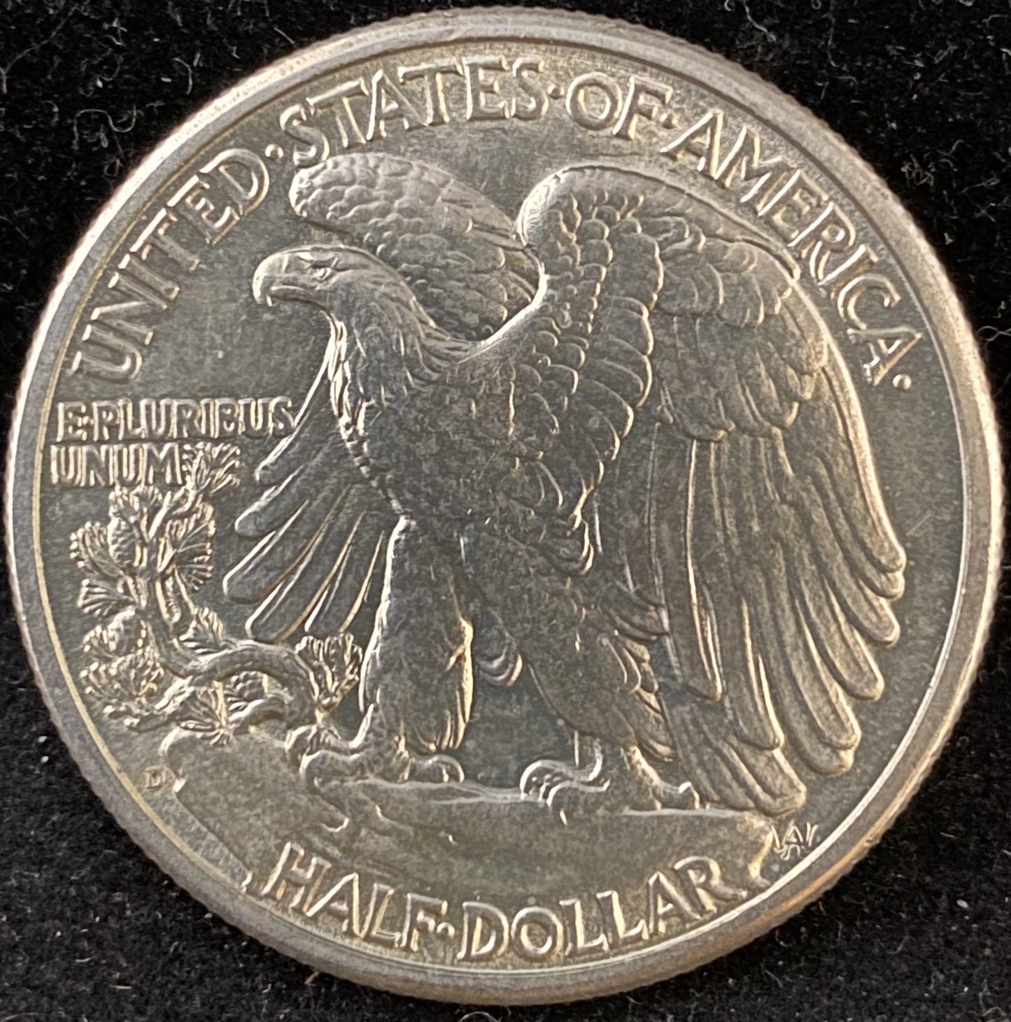 1942-D Walking Liberty Silver Half Dollar