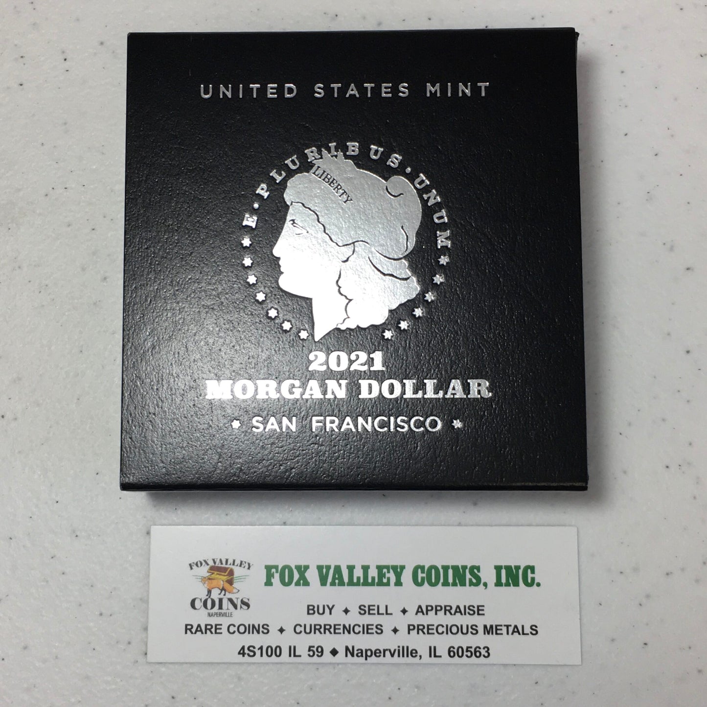 2021-S Morgan Silver Dollar, San Francisco Mint in US Mint OGP with COA