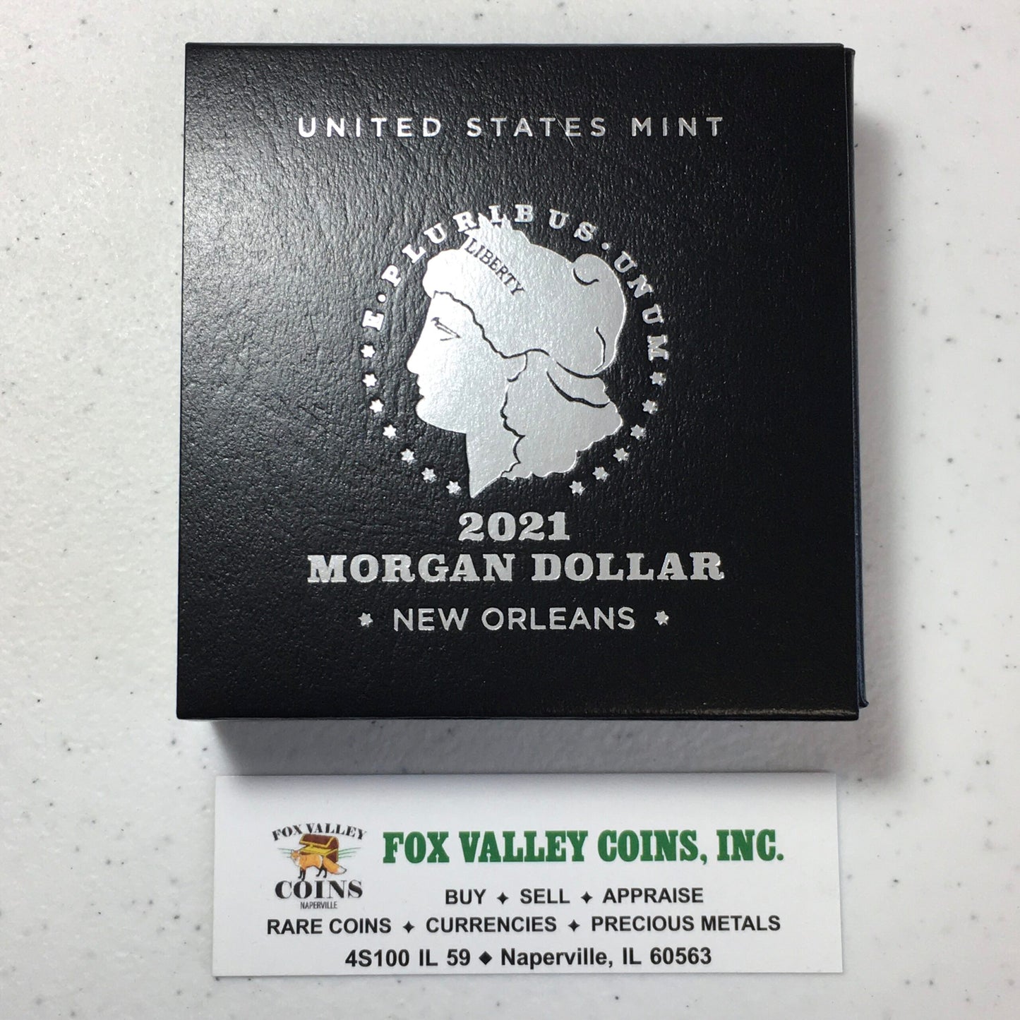 2021-O Morgan Silver Dollar, New Orleans Mint in US Mint OGP with COA