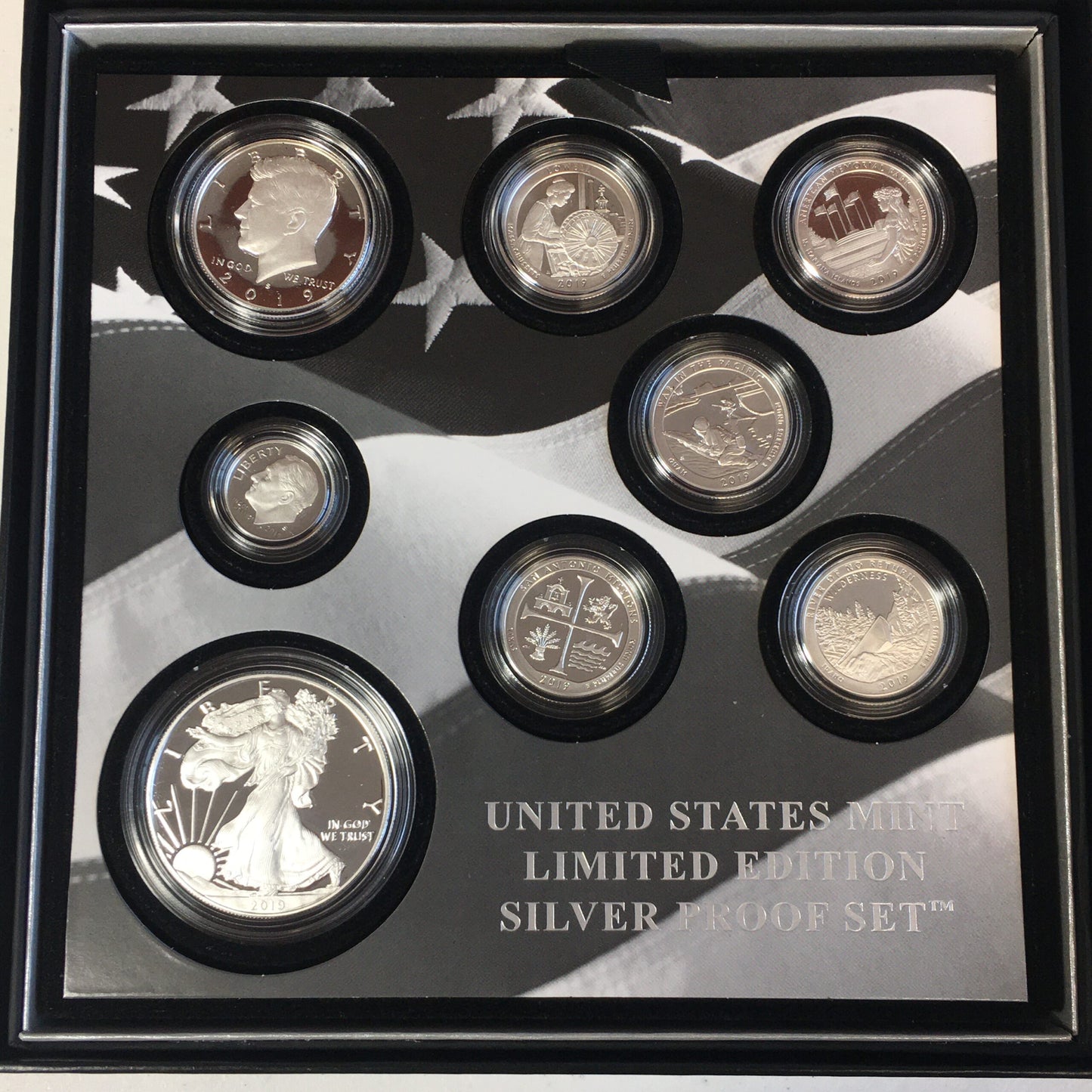 2019 U.S. Mint Limited Edition Silver Proof - 8 Coins Set in U.S. OGP with COA