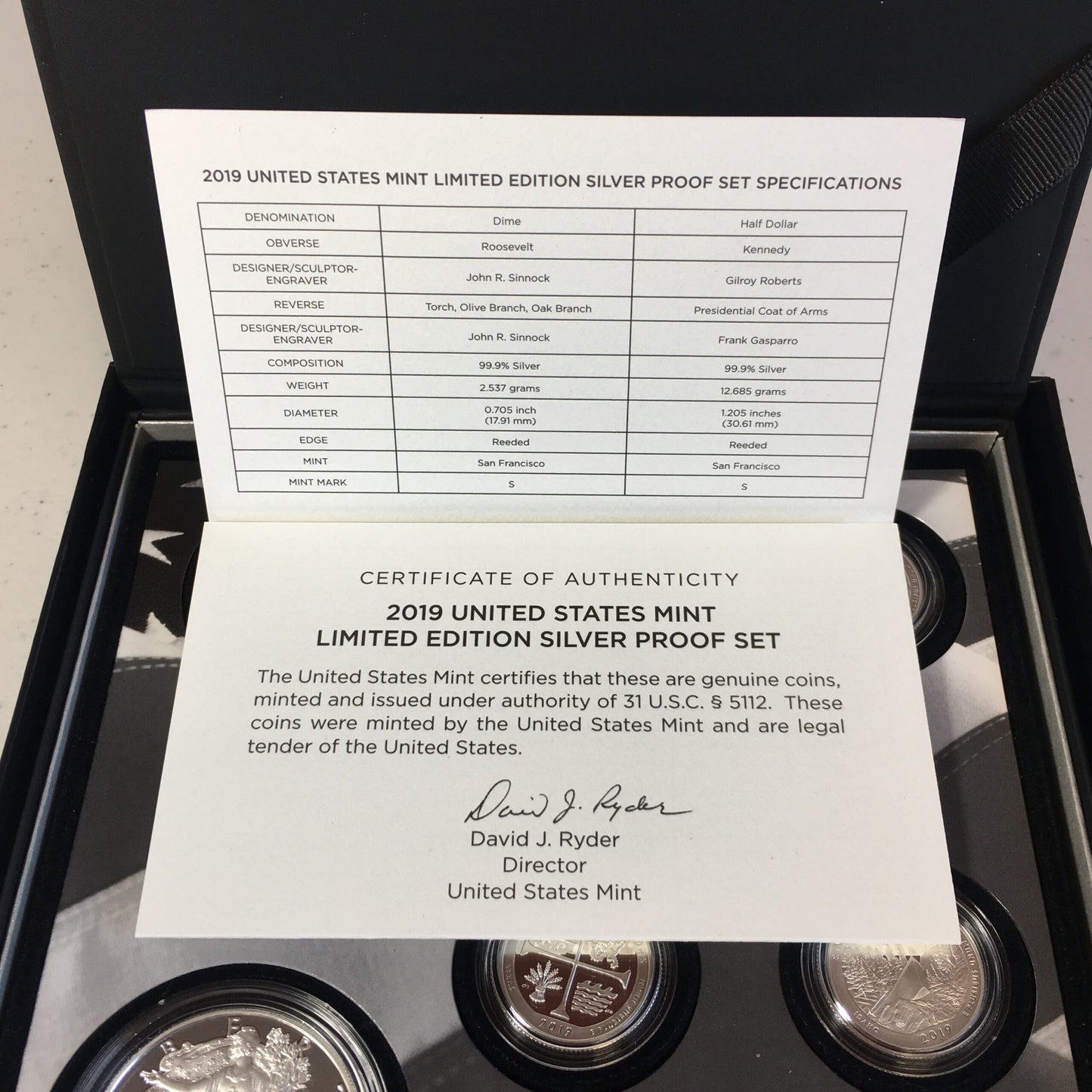 2019 U.S. Mint Limited Edition Silver Proof - 8 Coins Set in U.S. OGP with COA
