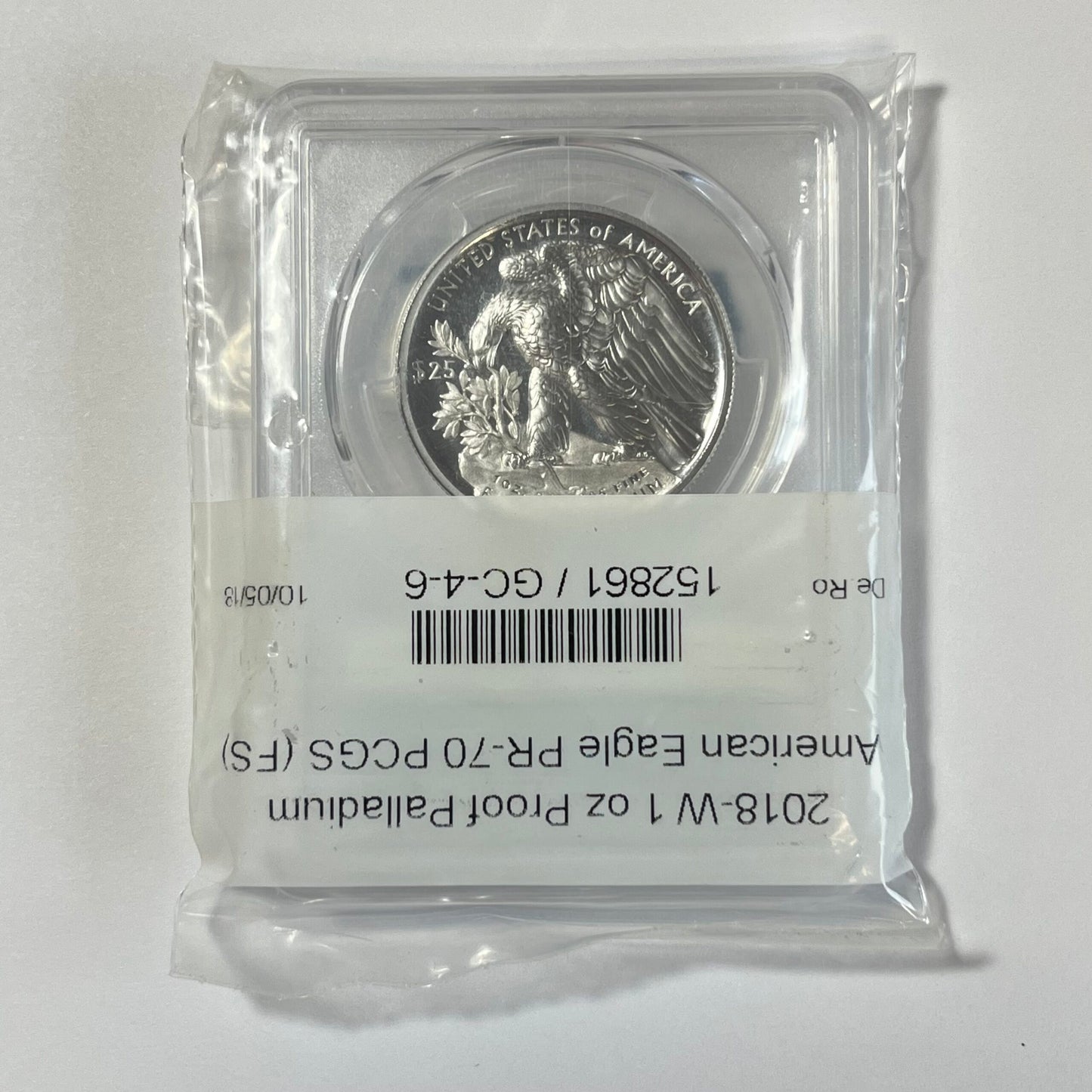 2018-W $25 Proof Palladium American Eagle 1 Oz PCGS PR70 DCAM - Low Mintage - Sealed