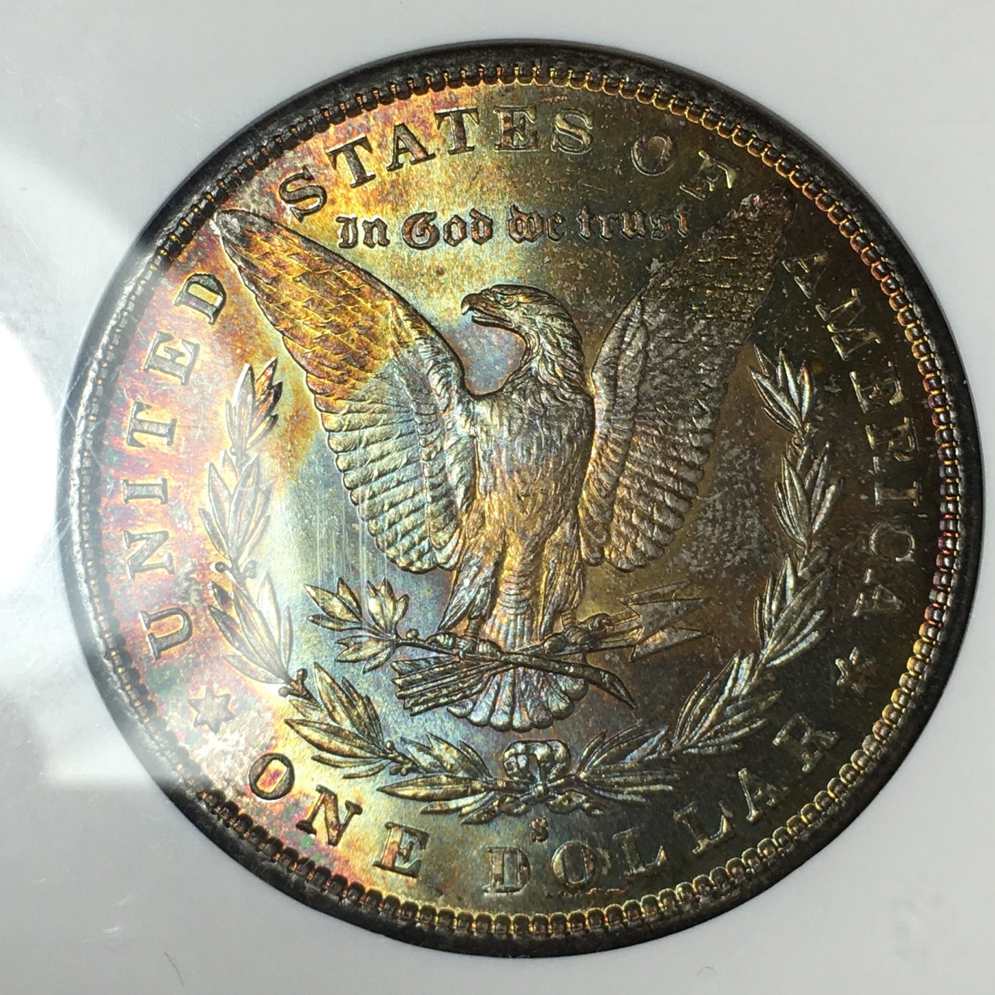 1881-S Morgan Silver Dollar MS65 NGC Dual Sided Monster Rainbow Toning