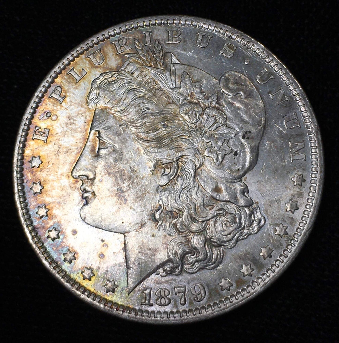 1879-O Morgan Silver Dollar - AU/BU Better Date, Slightly Toned - Details on Reverse - Neat Coin