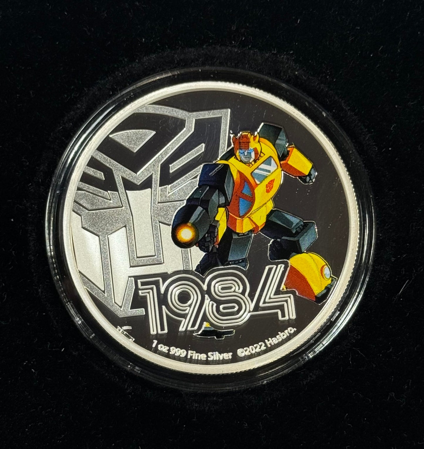 2022 Niue Transformers Bumblebee - Colorized 1 Oz .999 Silver Proof Coin in OGP