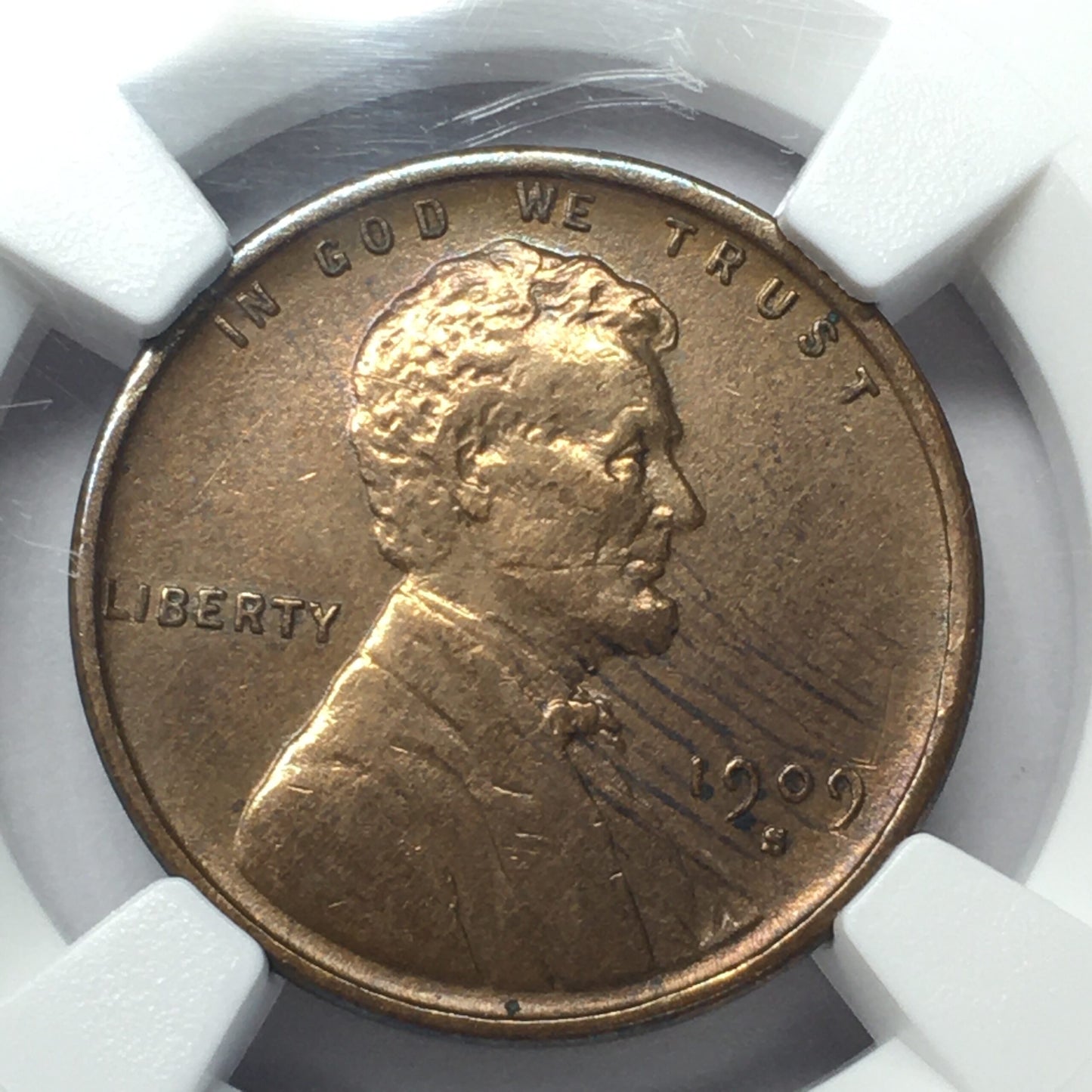 1909-S VDB Lincoln Wheat Cent AU Details NGC Cleaned - Key Date