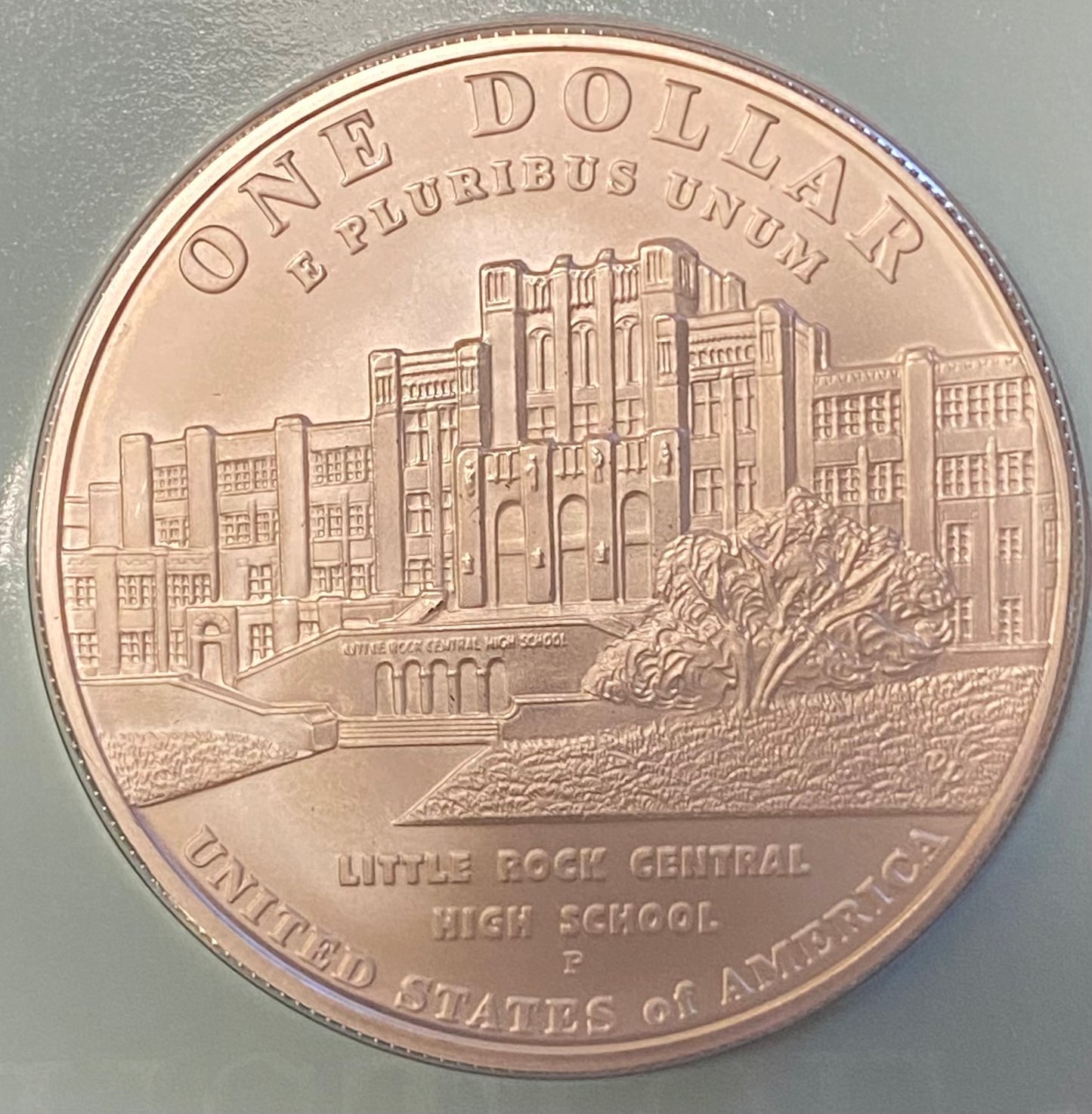 2007-P Little Rock Desegregation BU Silver Dollar Coin & Medal Commem