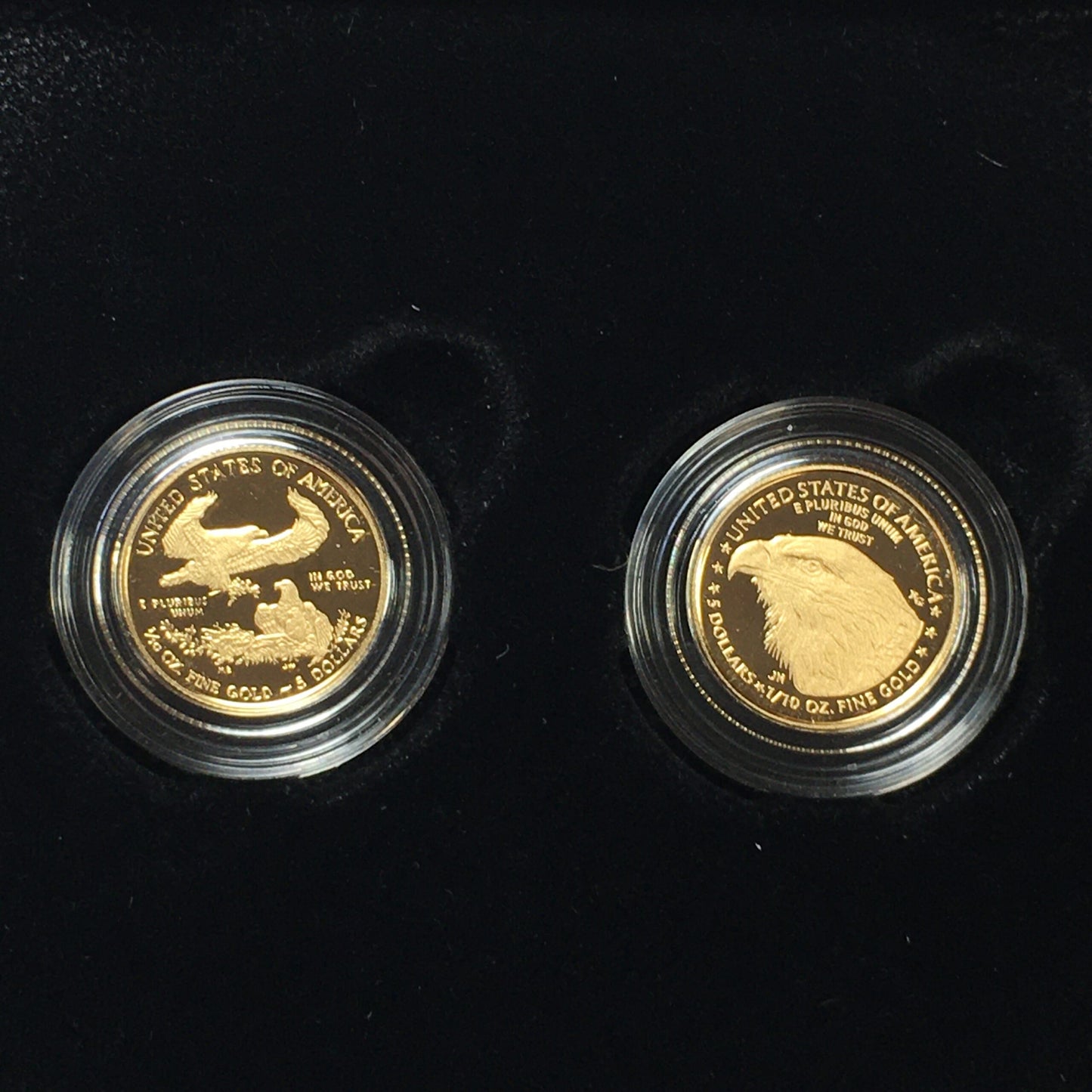 2021-W American Gold Eagle $5 Proof Set - Type 1 & 2 Designer Edition in U.S. OGP