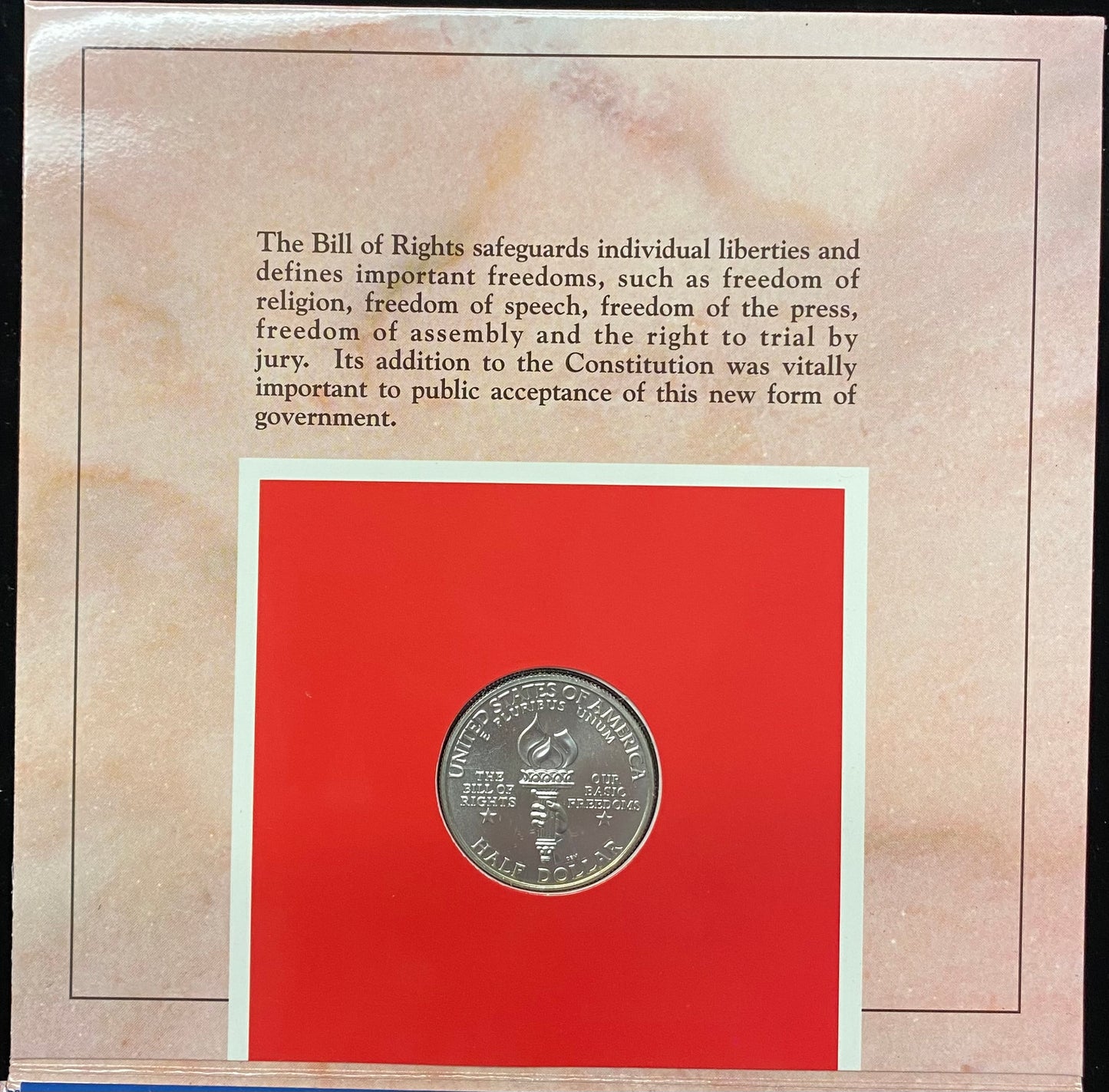 1993-W BU Bill of Rights James Madison Half Dollar Commemorative & Medal Set