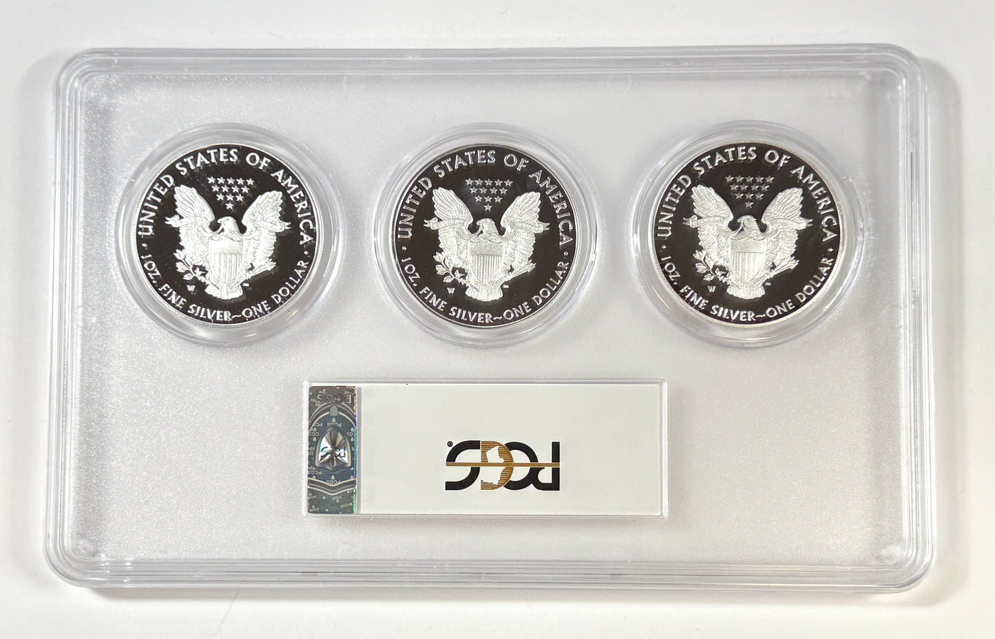 2019-W Silver Eagle 3PC Set - PR70 DCAM PCGS Edmund Moy Sig FDOI TRIHOLDER