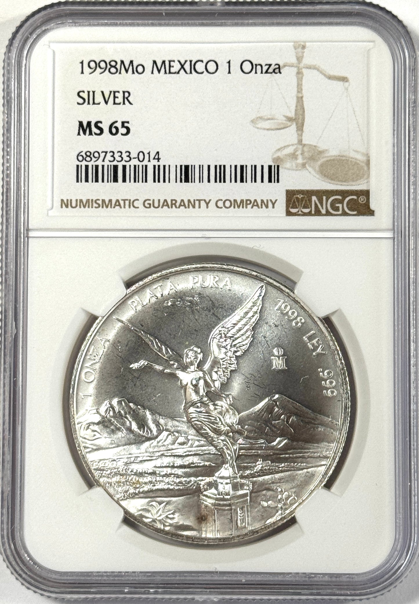 1998 & 1999 Mexico Silver Libertad MS65 NGC - Key Dates!