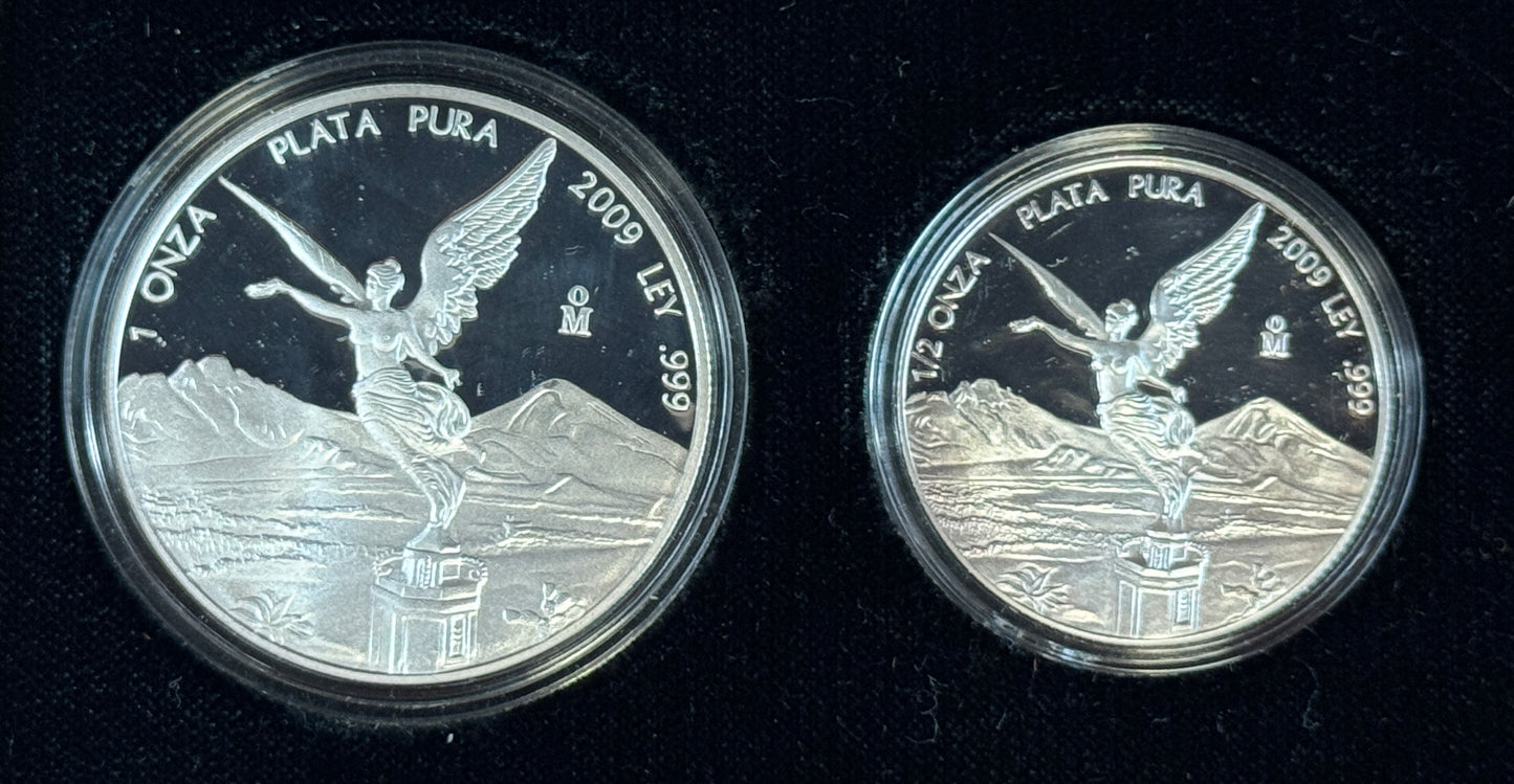 2009 Mexico Proof Silver Libertad 5 Coin Set with Box & COA - Only 1,000 Minted