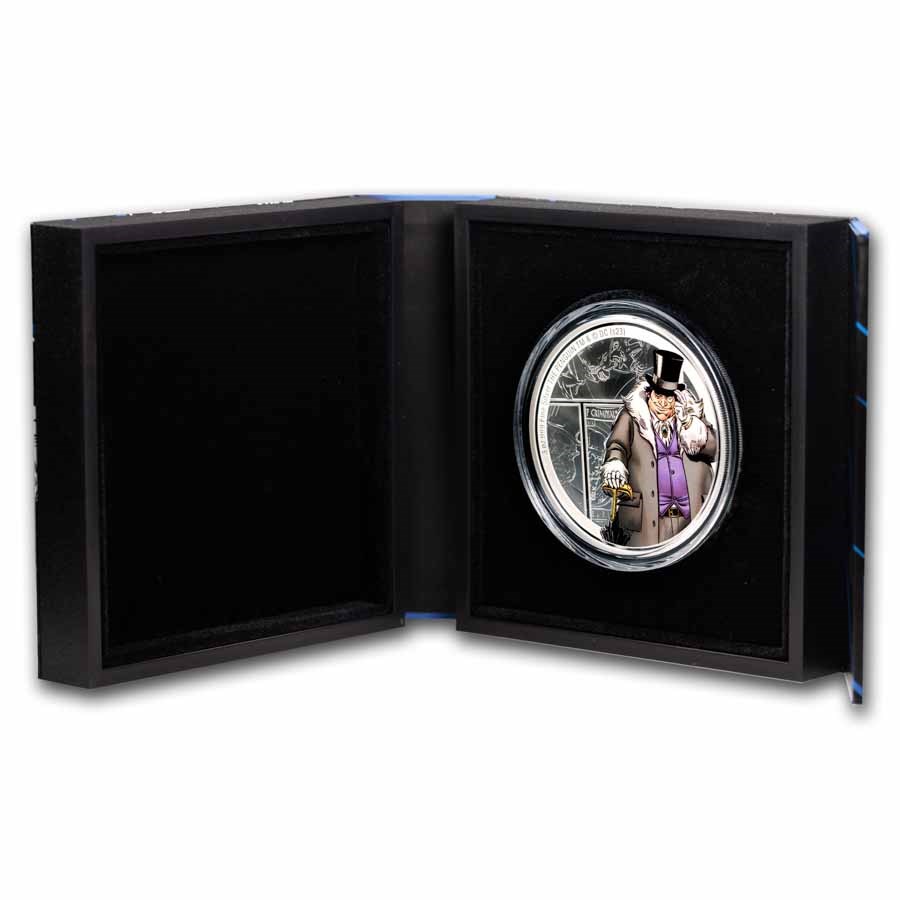 2023 Niue $10 DC Villains THE PENGUIN 3 oz Silver Colorized Coin in OGP