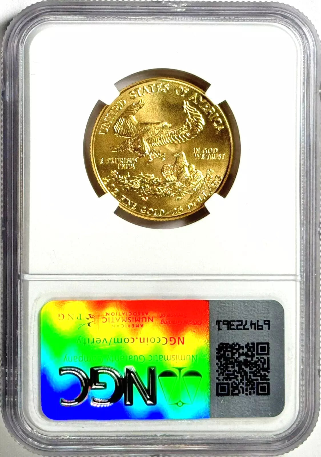 1986 $25 Gold American Eagle 1/2 oz Gold Coin NGC MS69 - First Year!