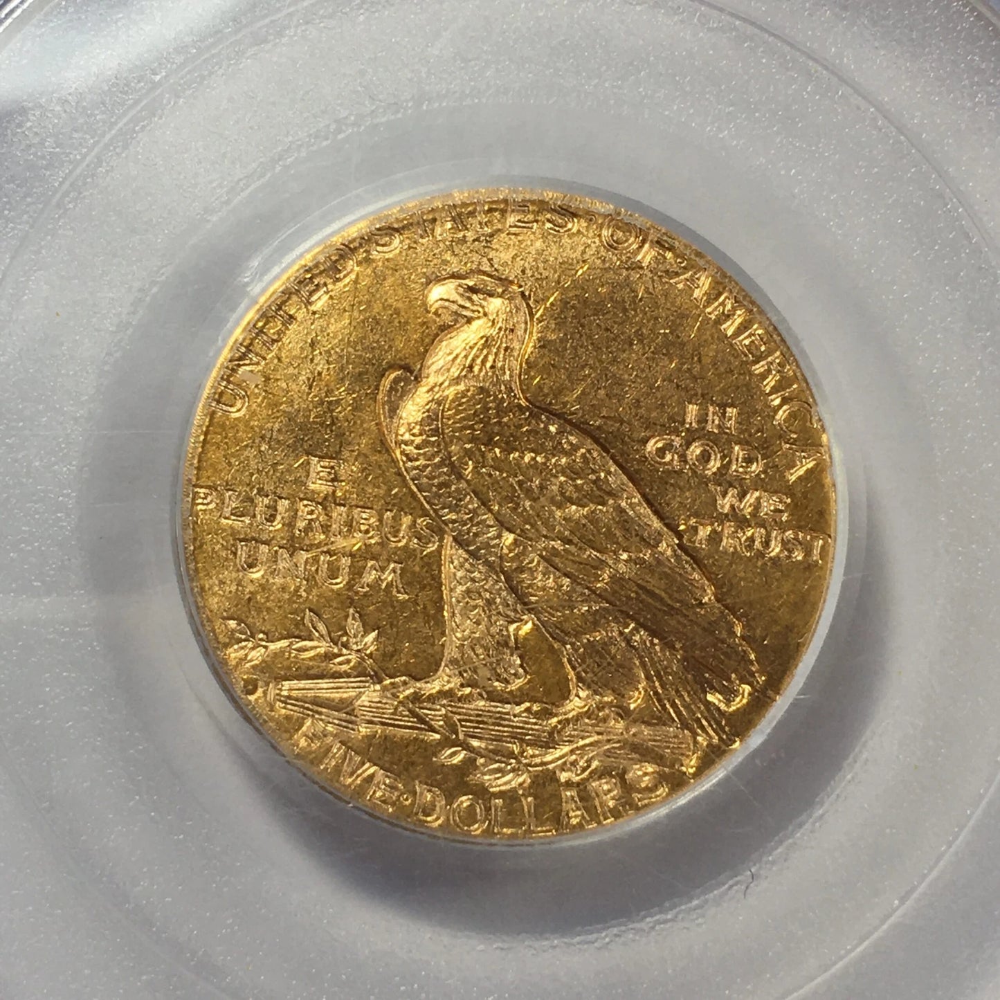1909-D Indian Gold Half Eagle $5 Coin - PCGS MS63