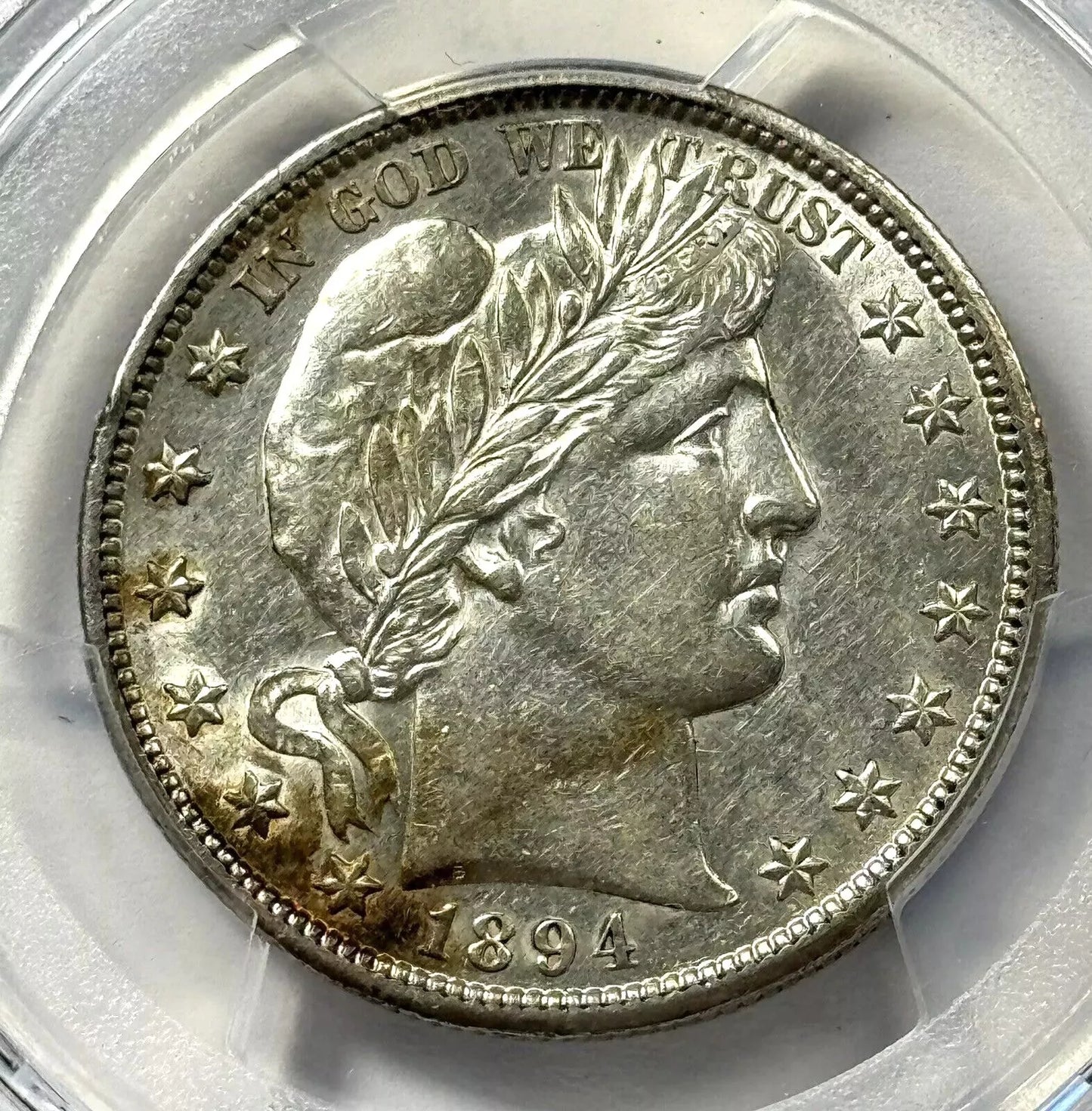 1894-O Barber Silver Half Dollar - AU Details - Cleaned - PCGS Certified