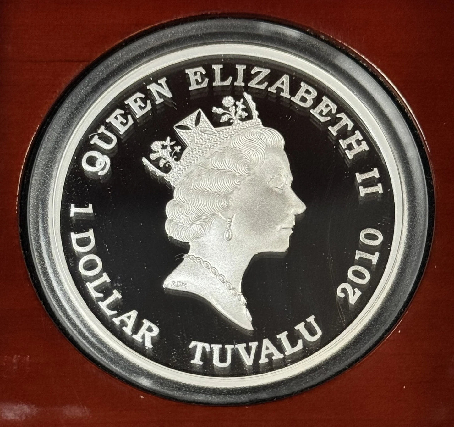 2010 Tuvalu Australian Brown Snake - 1 Oz Proof & Colorized Silver in OGP with COA