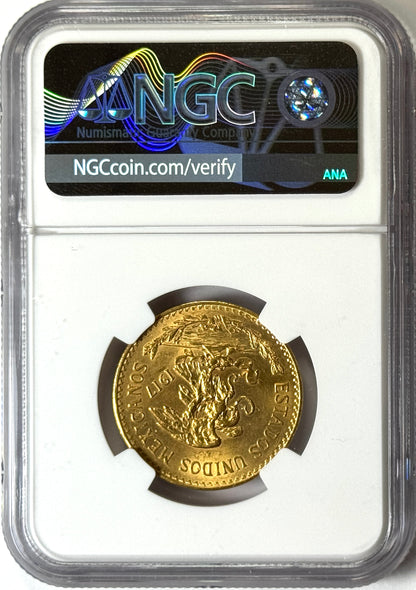 1917 Mexico 20 Pesos BU Gold Coin MS62 NGC - First Year! KEY DATE!