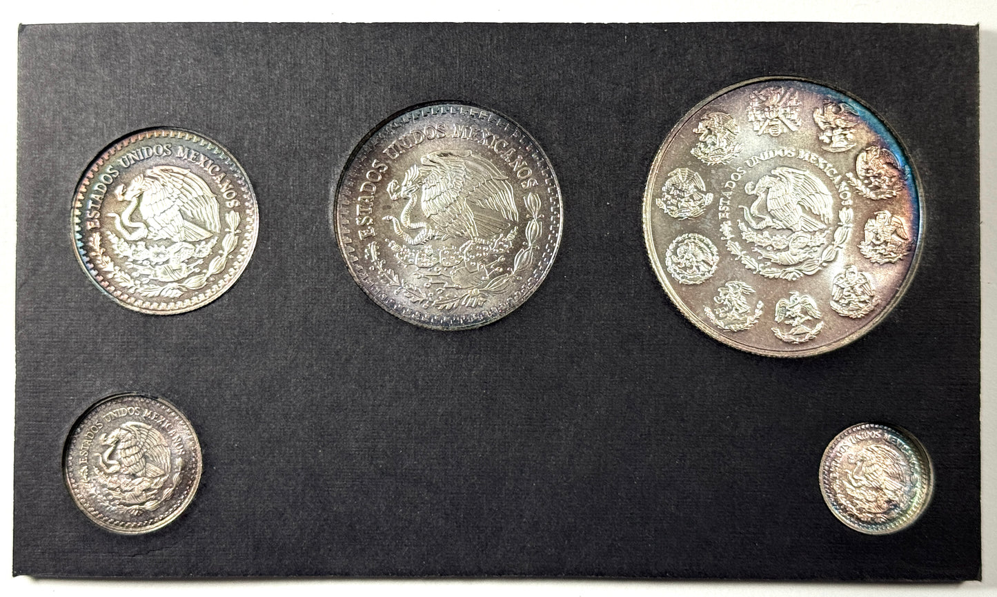 2002 Mexico 1, 1/2, 1/4, 1/10/ 1/20 oz - 5 Coin Set .999 Silver Libertad in Case
