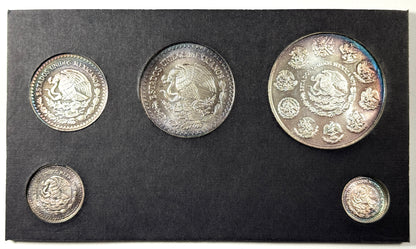 2002 Mexico 1, 1/2, 1/4, 1/10/ 1/20 oz - 5 Coin Set .999 Silver Libertad in Case