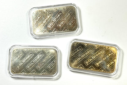Vintage Rare Engelhard Colonial 1 oz Silver Commercial Bar 1k Mintage!