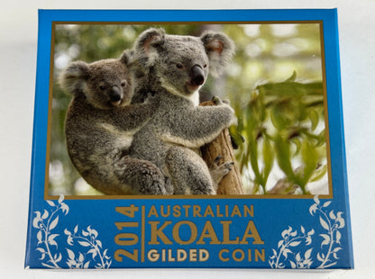 2014-P Australian Koala Gilded 1 oz Silver Coin in OGP