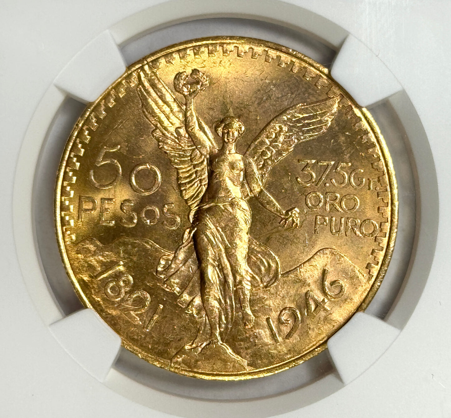 1946 Mexico 50 Pesos Centenario BU Gold Coin MS64 NGC - Freshly Graded!