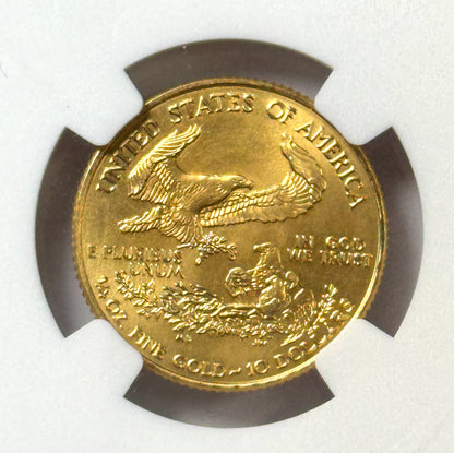2001 $10 Gold American Eagle - 1/4 Oz Gold - NGC MS69 - Scarce Key Date